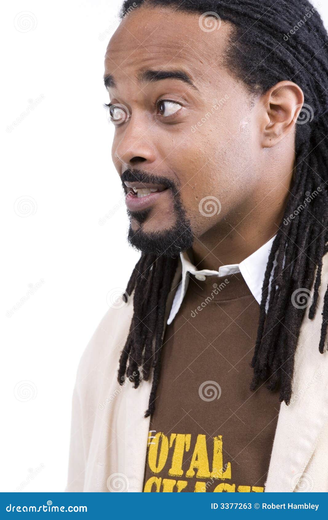 Black Man With Dreadlocks Stock Image Image Of Surprised