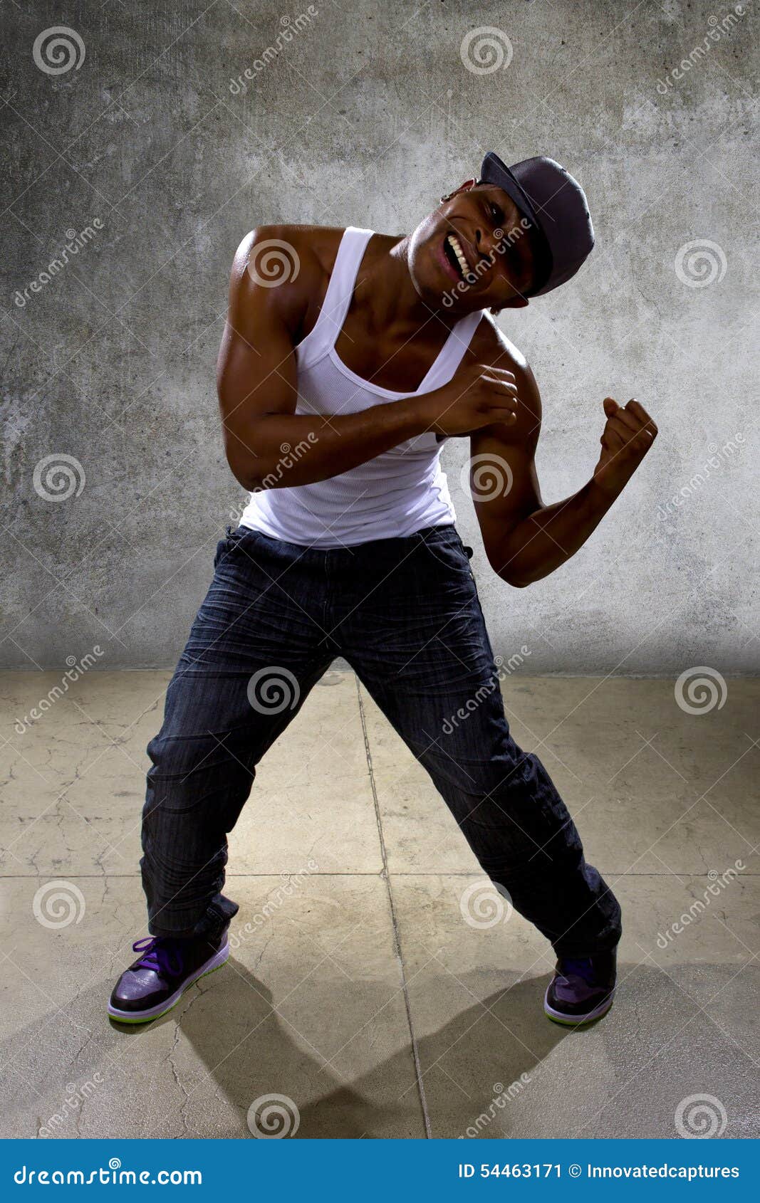 Black Man Performing Hip Hop Dance Choreography Stock Image - Image of  movement, excited: 54463171
