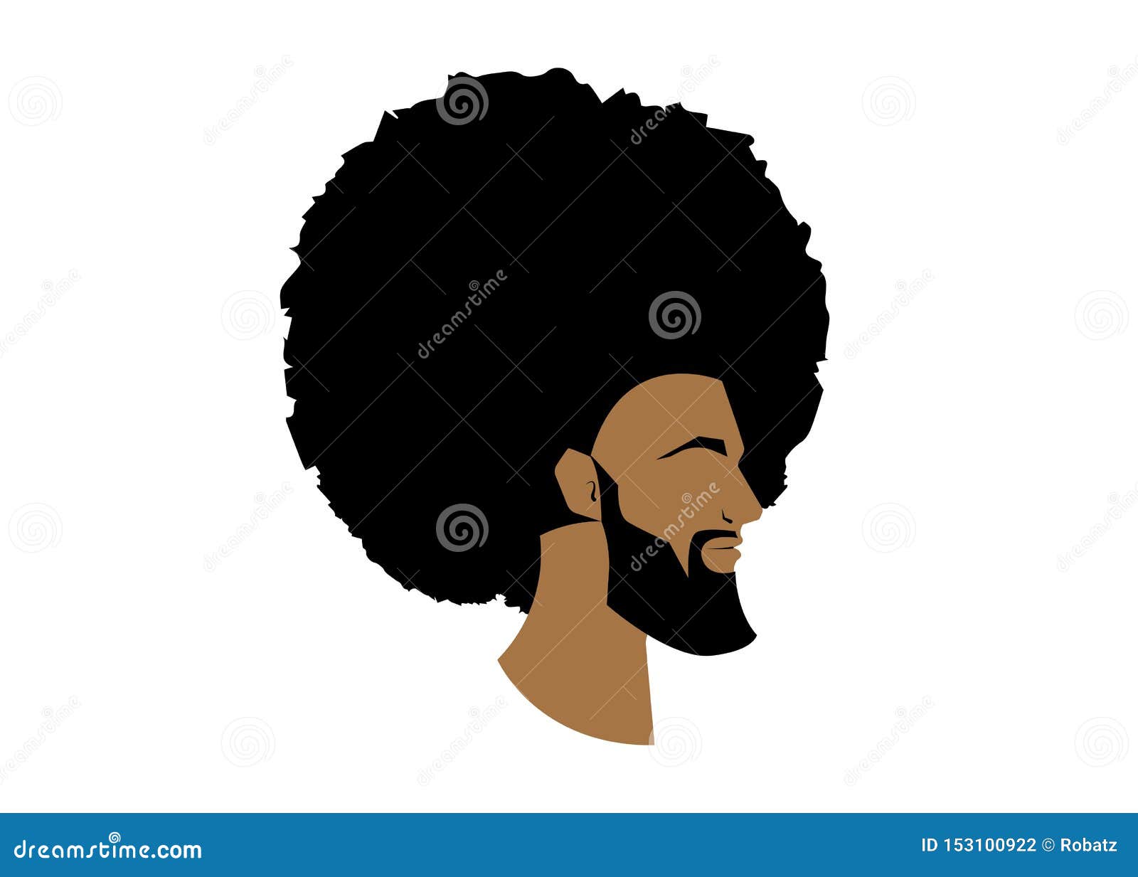 black man portrait with afro curly , barber shop and hairstyle. healthy sporty young black man with beard and mustache