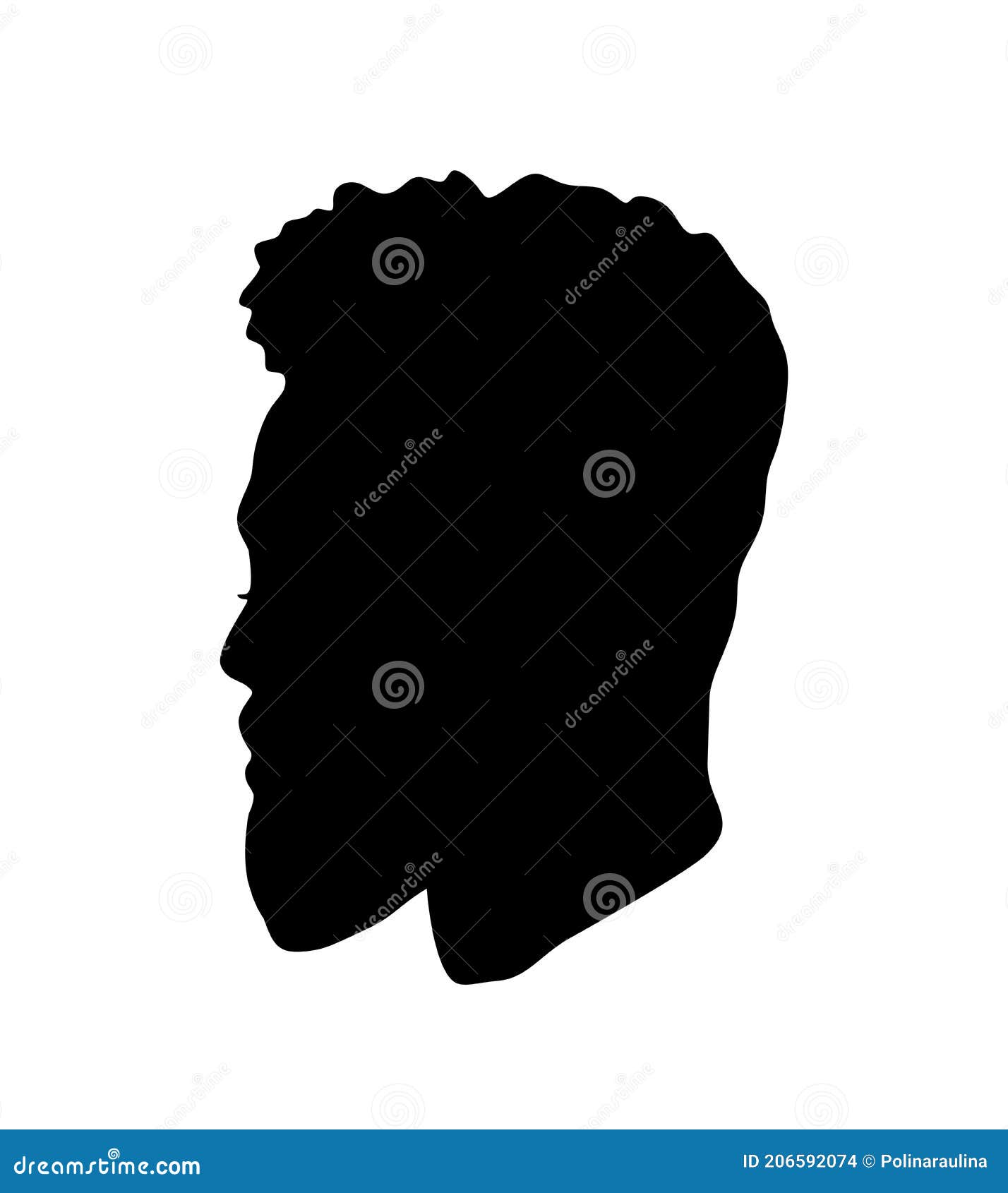 black man face profile