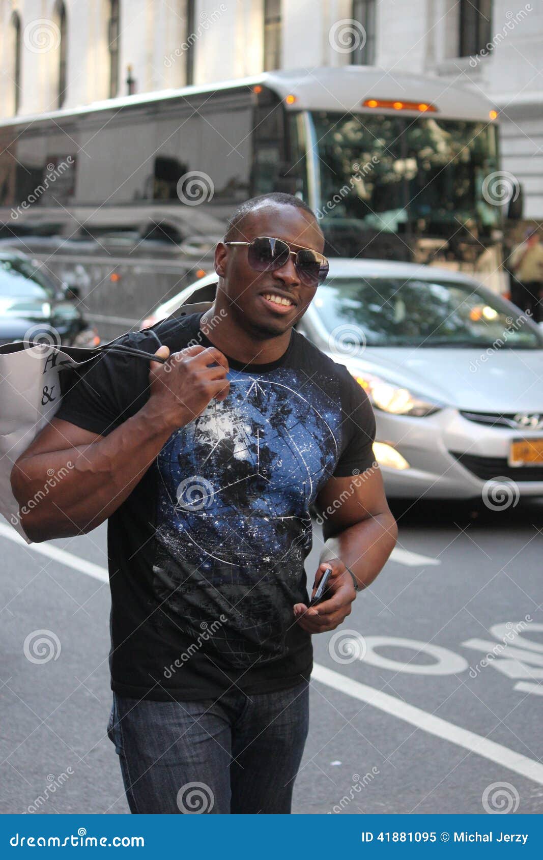 Black Man Shopping In New York Stock Photo - Image: 41881095