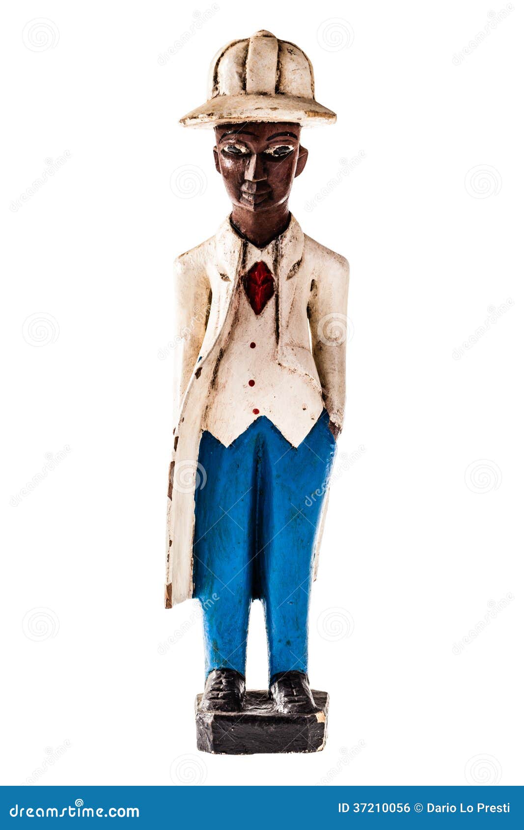 Black man statuette stock photo. Image of carving, life 37210056