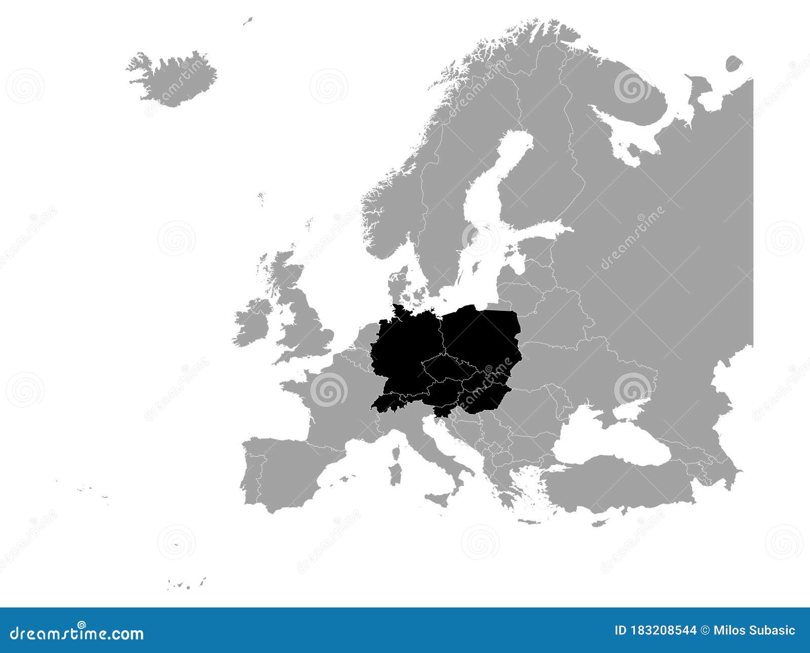 images Central Europe Map Black And White dreamstime com