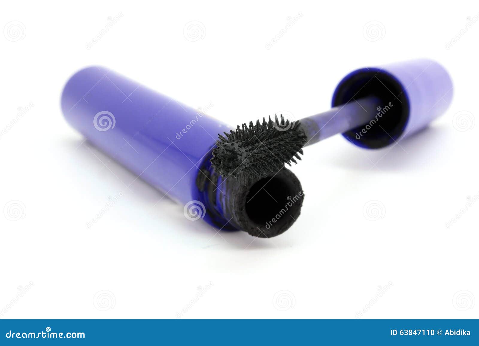 Black mascara in blue tube stock photo. Image of accessory 63847110