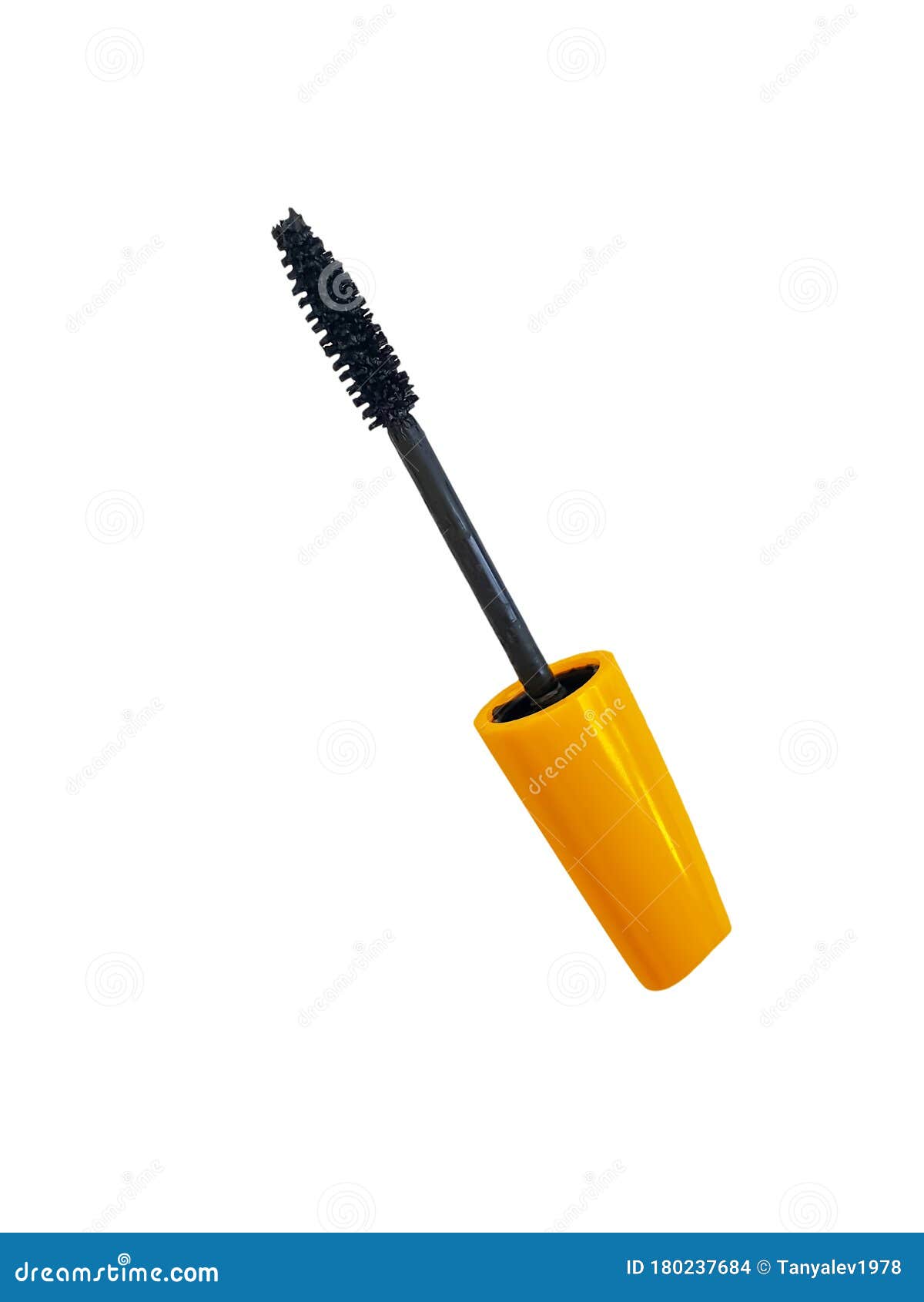 Black Mascara Brush Isolated Applying on White Background Stock Photo Image of girl, mascara