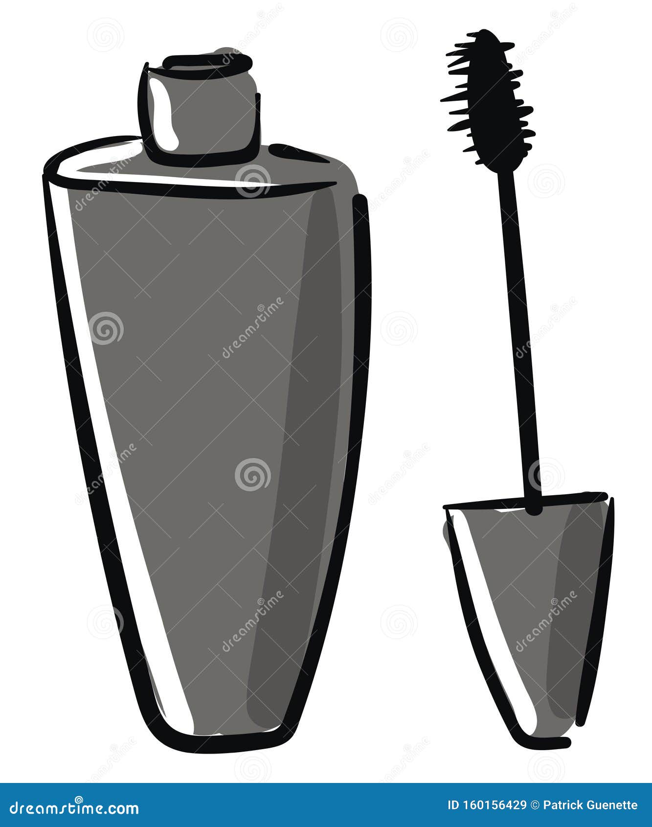 Black Mascara Vector or Color Illustration Stock Vector Illustration