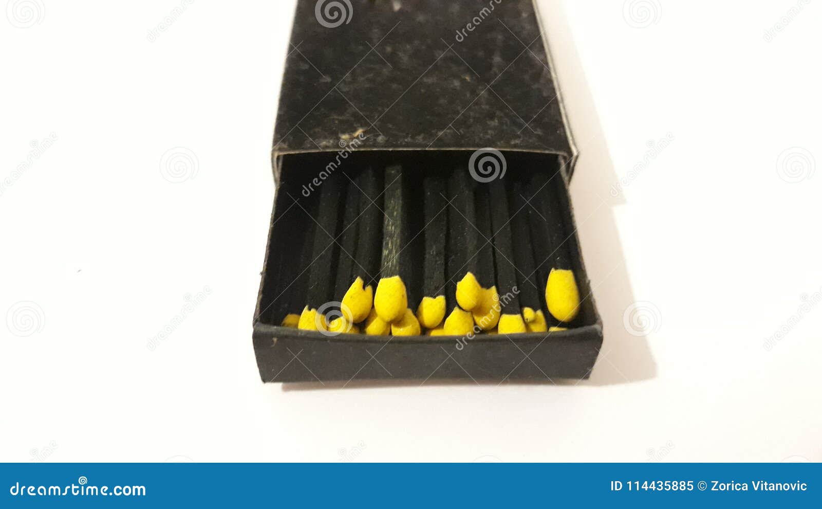 Black matches stock image. Image of black, yellow, matches 114435885