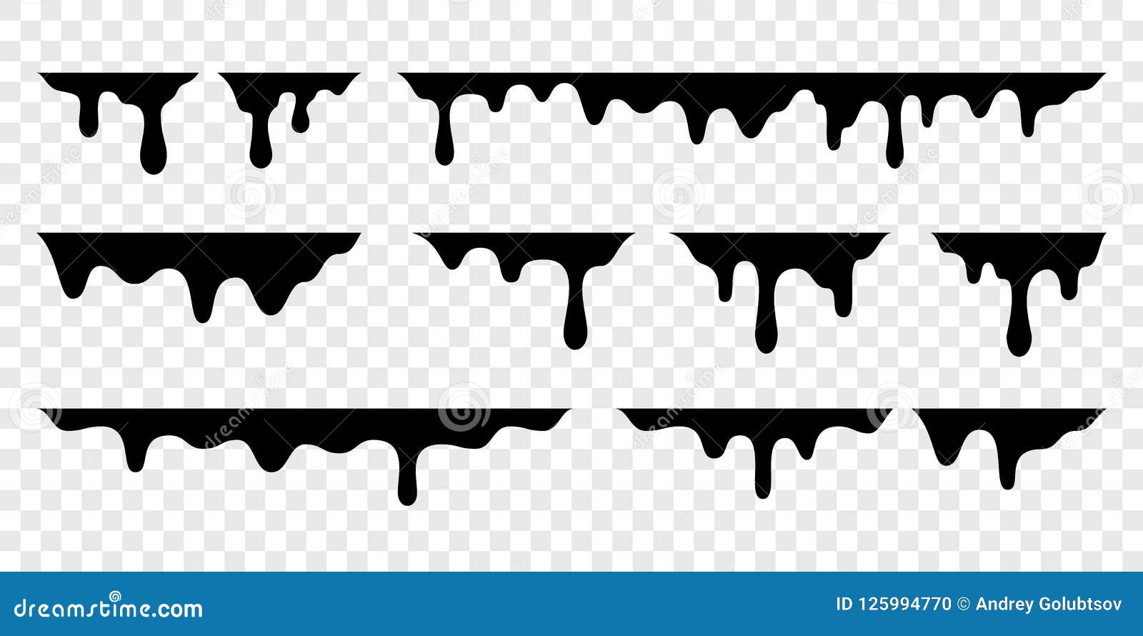 Download Black Melt Drips Or Liquid Vector Paint Drops Stock Vector ...
