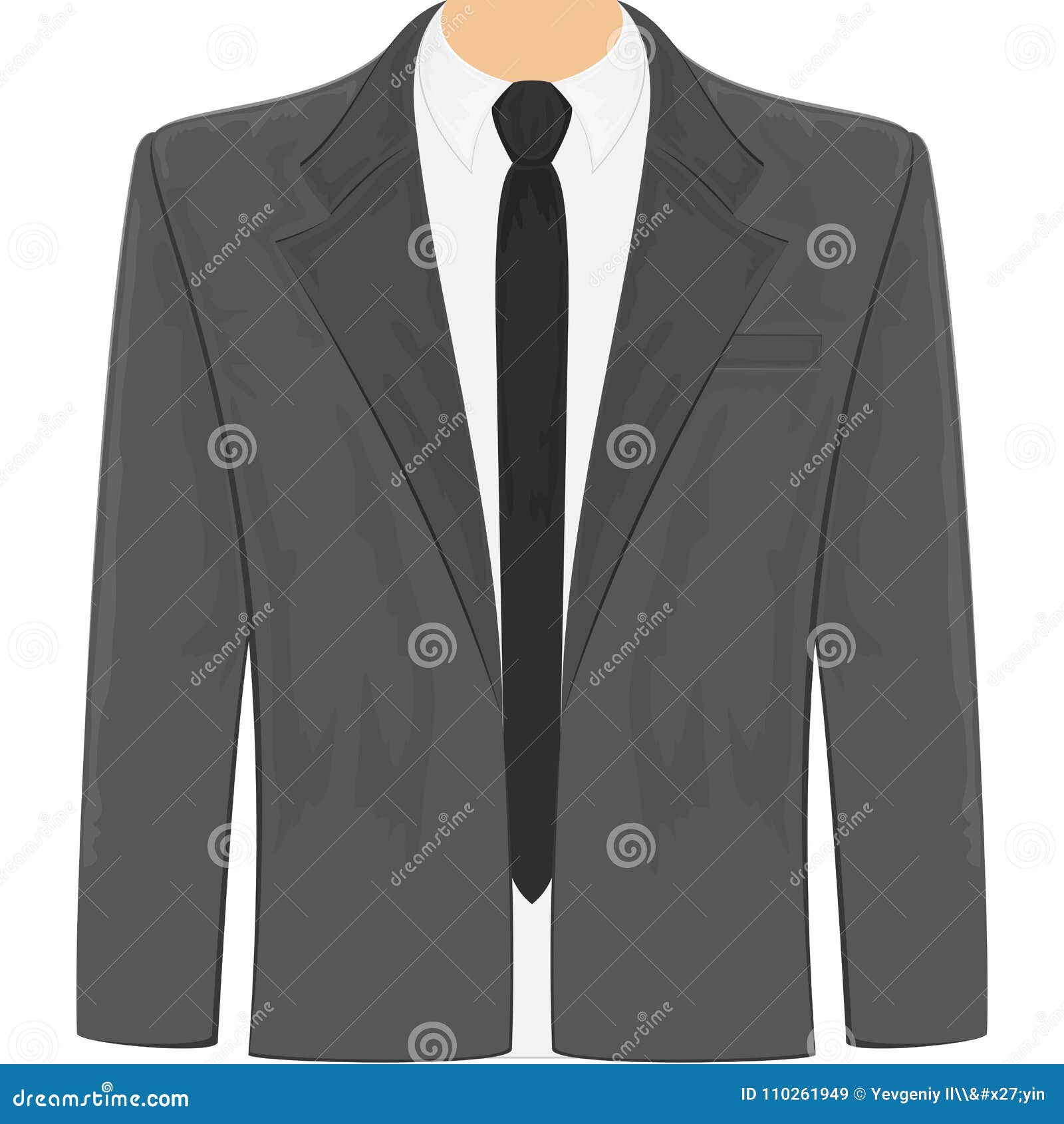 Black men suit with tie stock vector. Illustration of business - 110261949