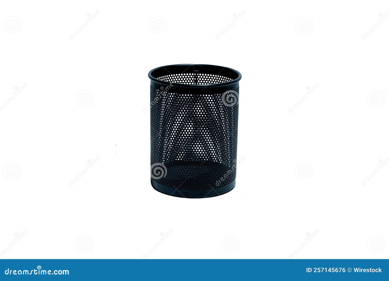 Black Metal Pencil Holder on a White Background Stock Photo Image of