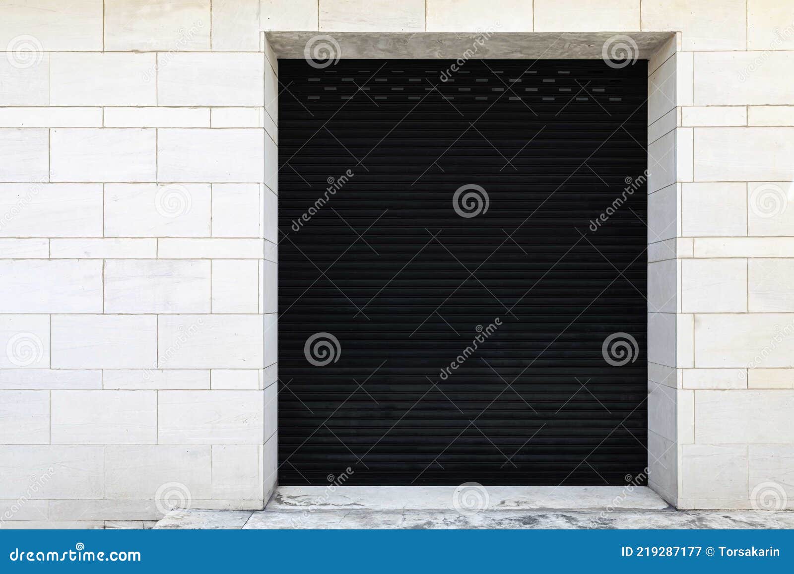 Black Metal Shutter Garage Door at Home Stock Image Image of black