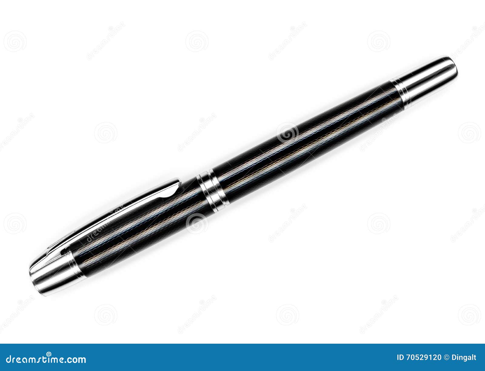 Black metal solid pen stock photo. Image of accessories 70529120