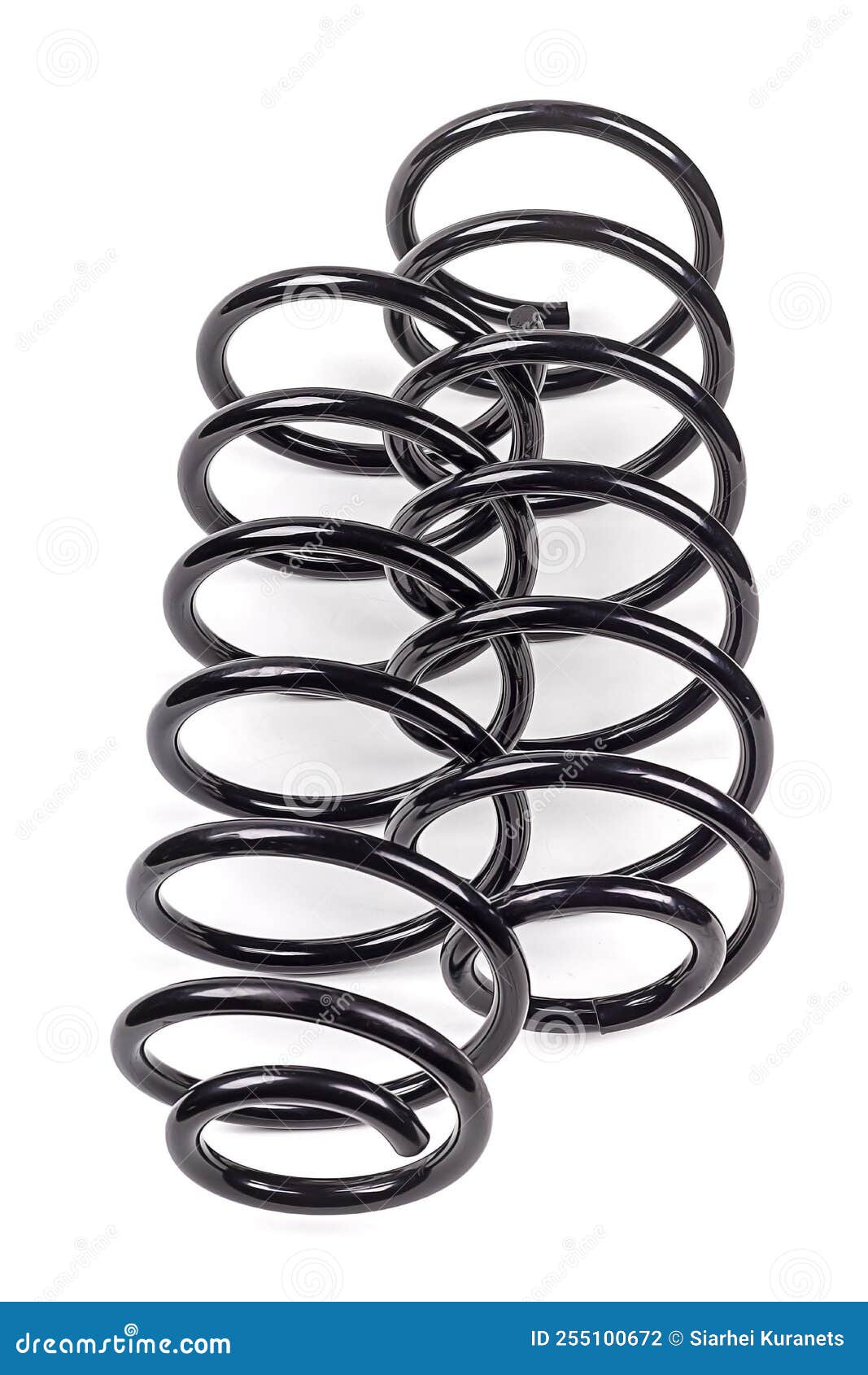 Black Metal Spring for Car. Suspension Elements Stock Photo Image of