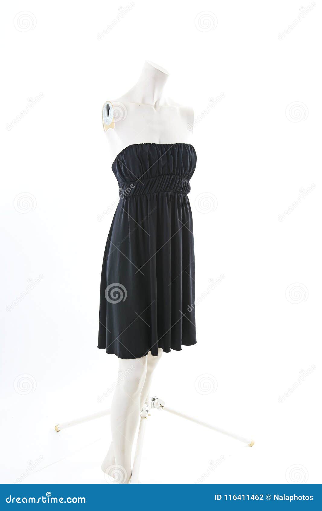 Black Mini Dress on Headless Mannequin Cloth Display Dressmaker Doll ...