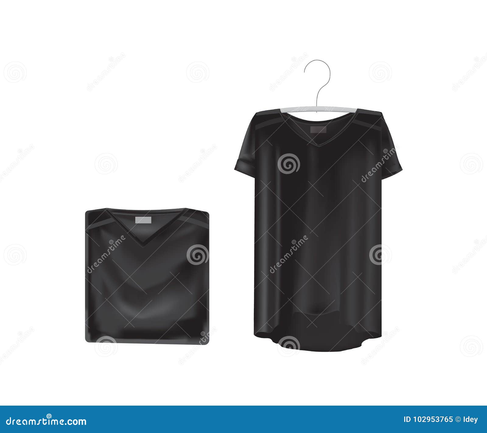 Download Black Mockup Of Women S T-shirts - Tunics. Front And Rear ...