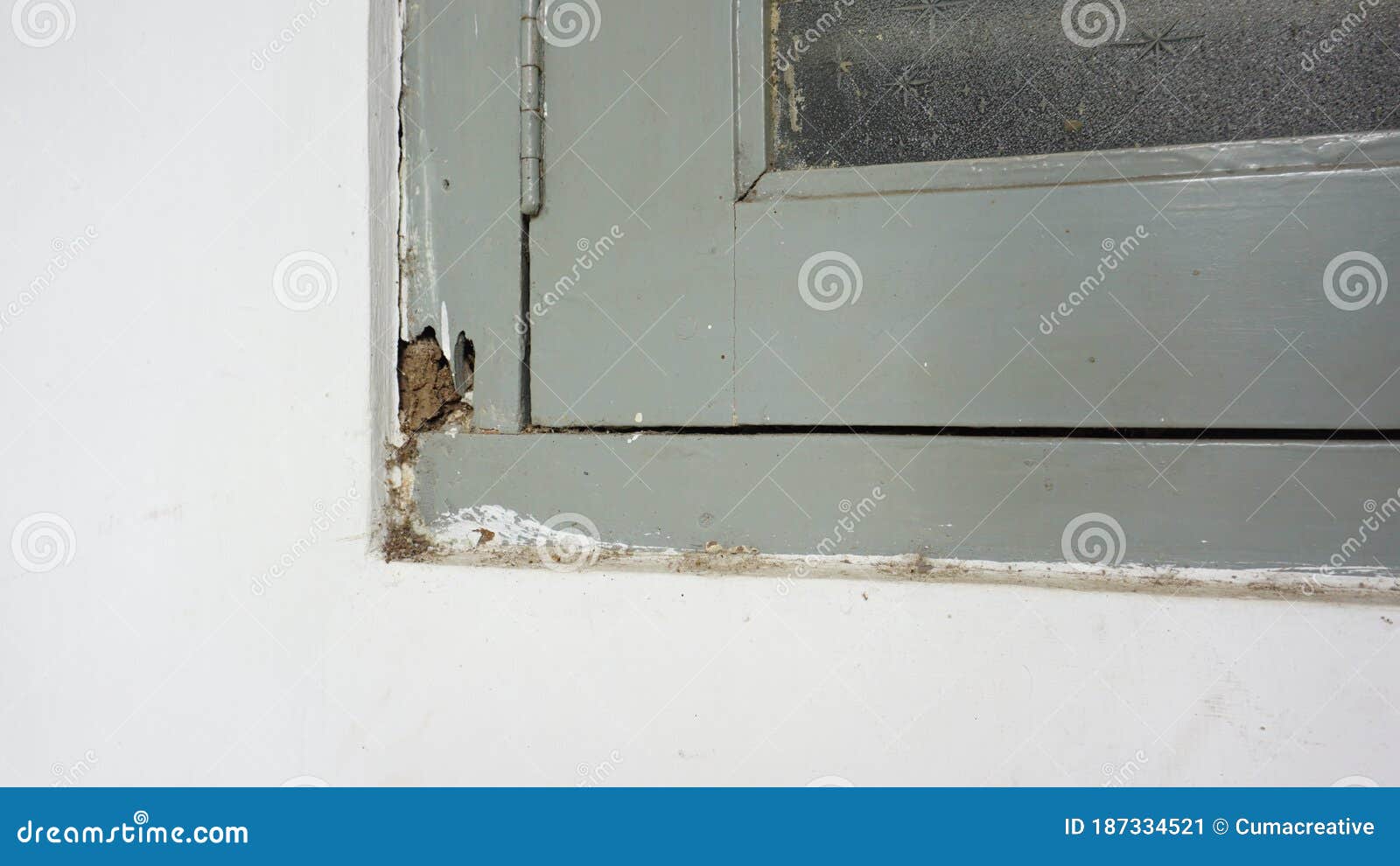 Black mold on window sill stock image. Image of cement 187334521
