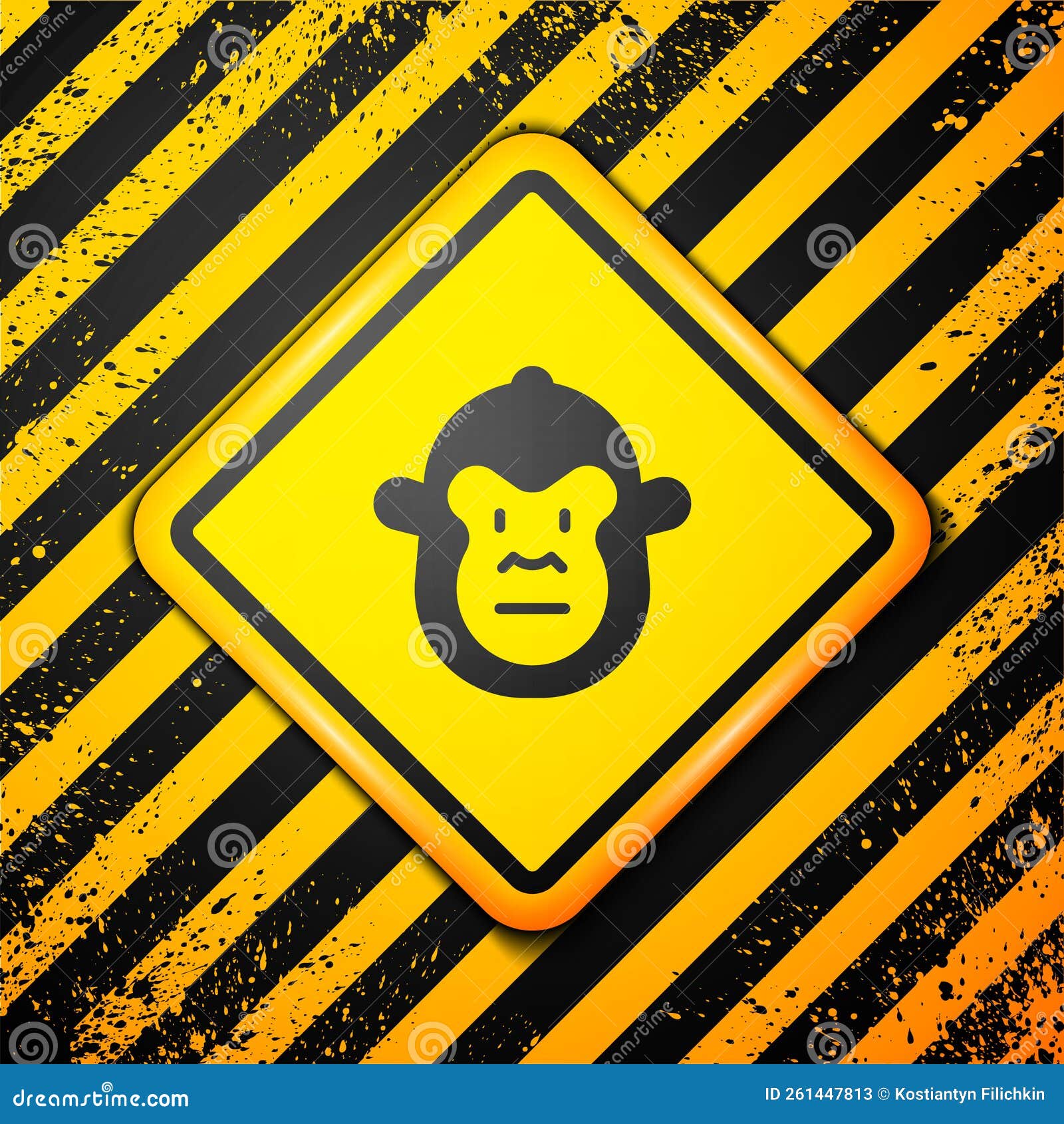 Animals yellow warning signs Royalty Free Vector Image