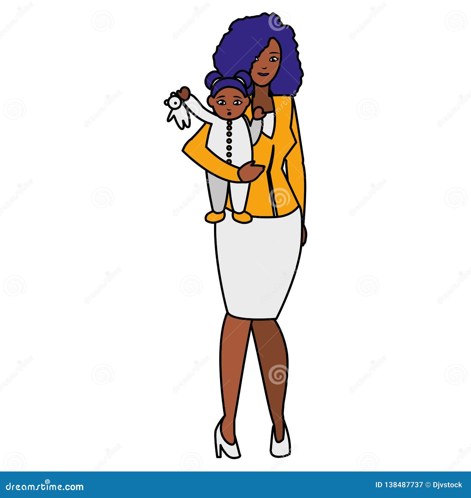 Black Mother with Baby Daughter Characters Stock Vector - Illustration of mother, african: 138487737 Black Mother with Baby Daughter Characters Stock Vector - Illustration of mother, african: 138487737