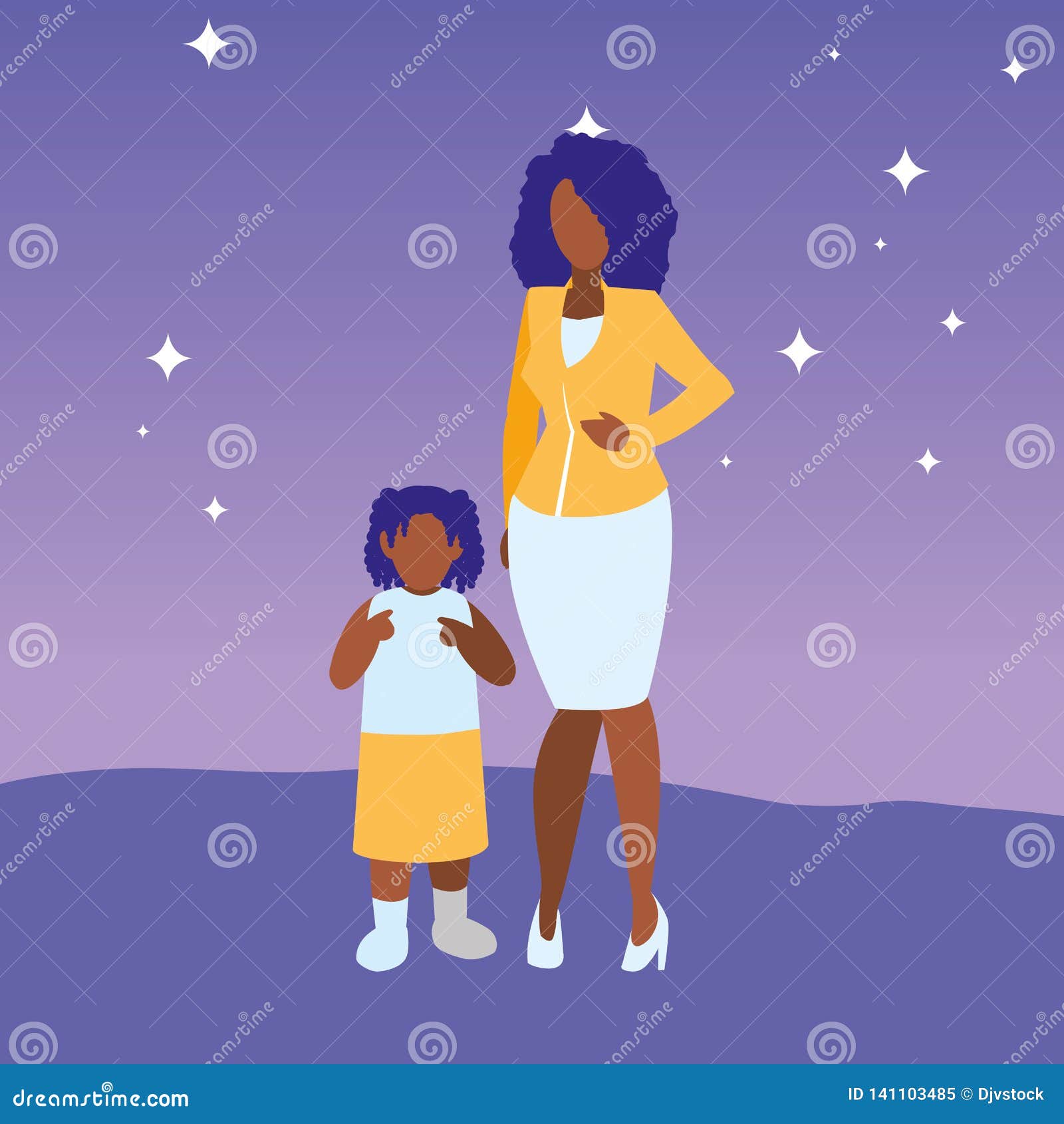 Black Mother with Daughter Characters Stock Vector - Illustration of cartoon, happiness: 141103485 Black Mother with Daughter Characters Stock Vector - Illustration of cartoon, happiness: 141103485