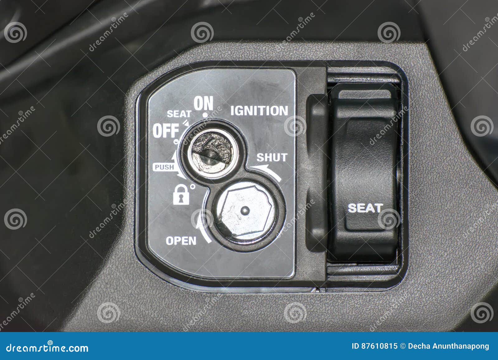 Black Motorcycle Control Panel Stock Image Image of metal, energy