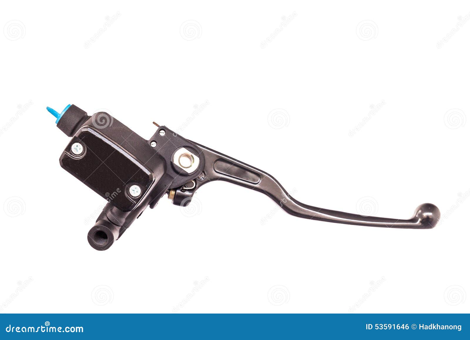 A Black Motorcycle Lever Isolated on White Stock Photo Image of