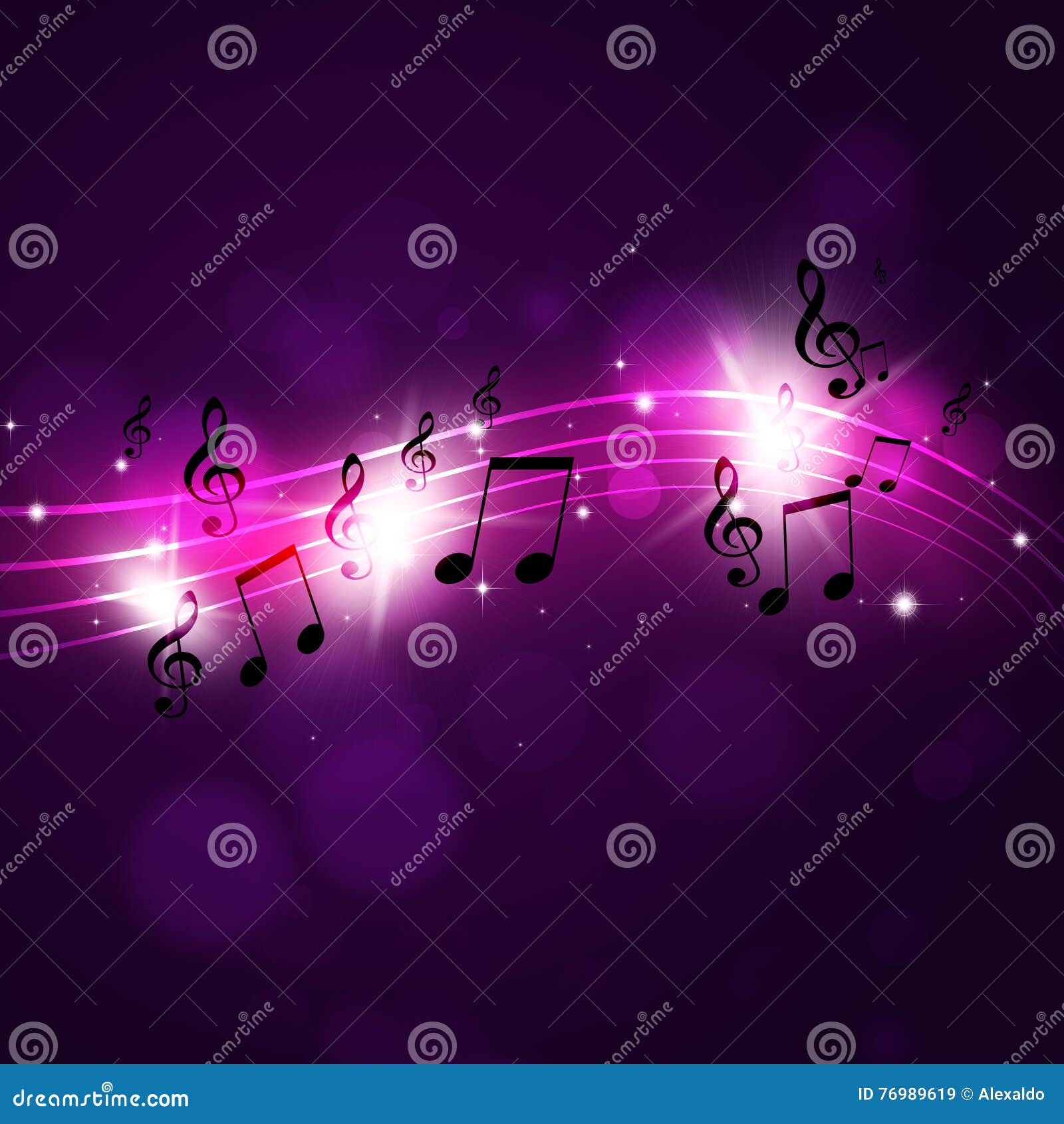 Black Music Notes Funky Background Stock Illustration - Illustration of  note, multicolor: 76989619
