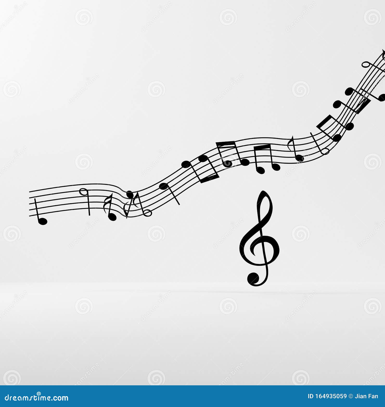 music note background 3d