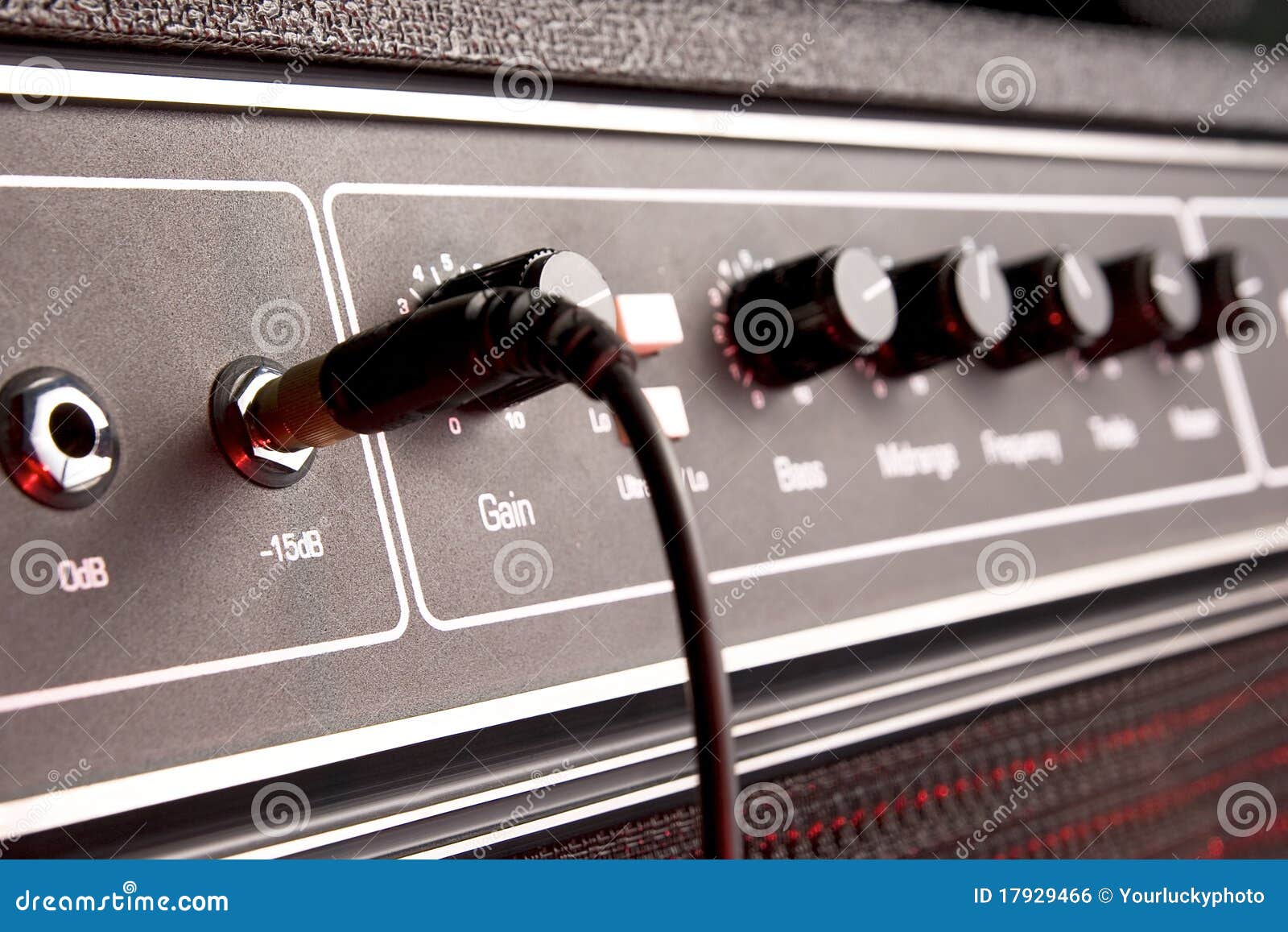 Black Musical Guitar Amplifier Panel with Jack Stock Photo Image of jack, control 17929466