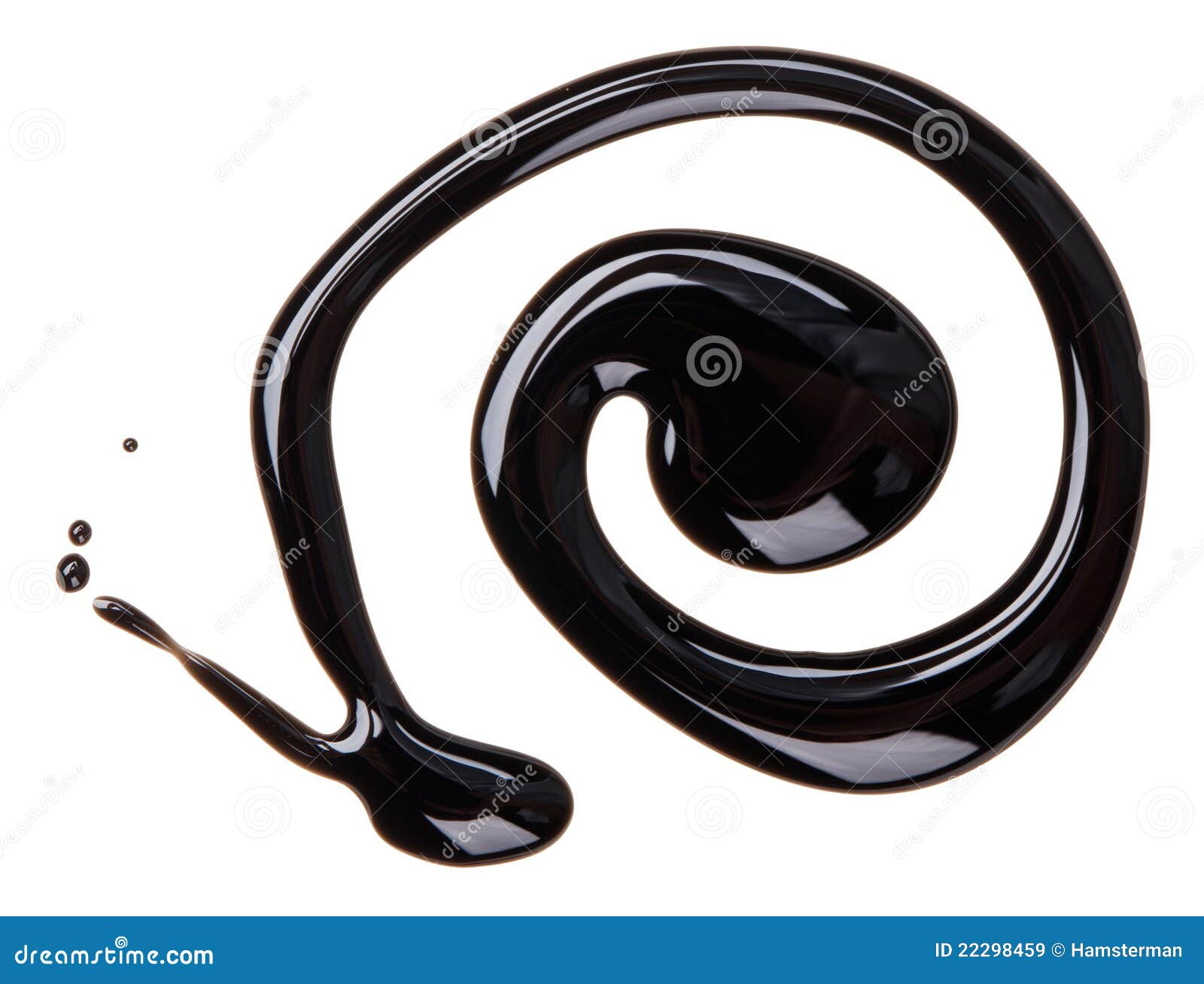 Black Nail Polish (enamel) Spiral Sample Stock Image Image of pattern