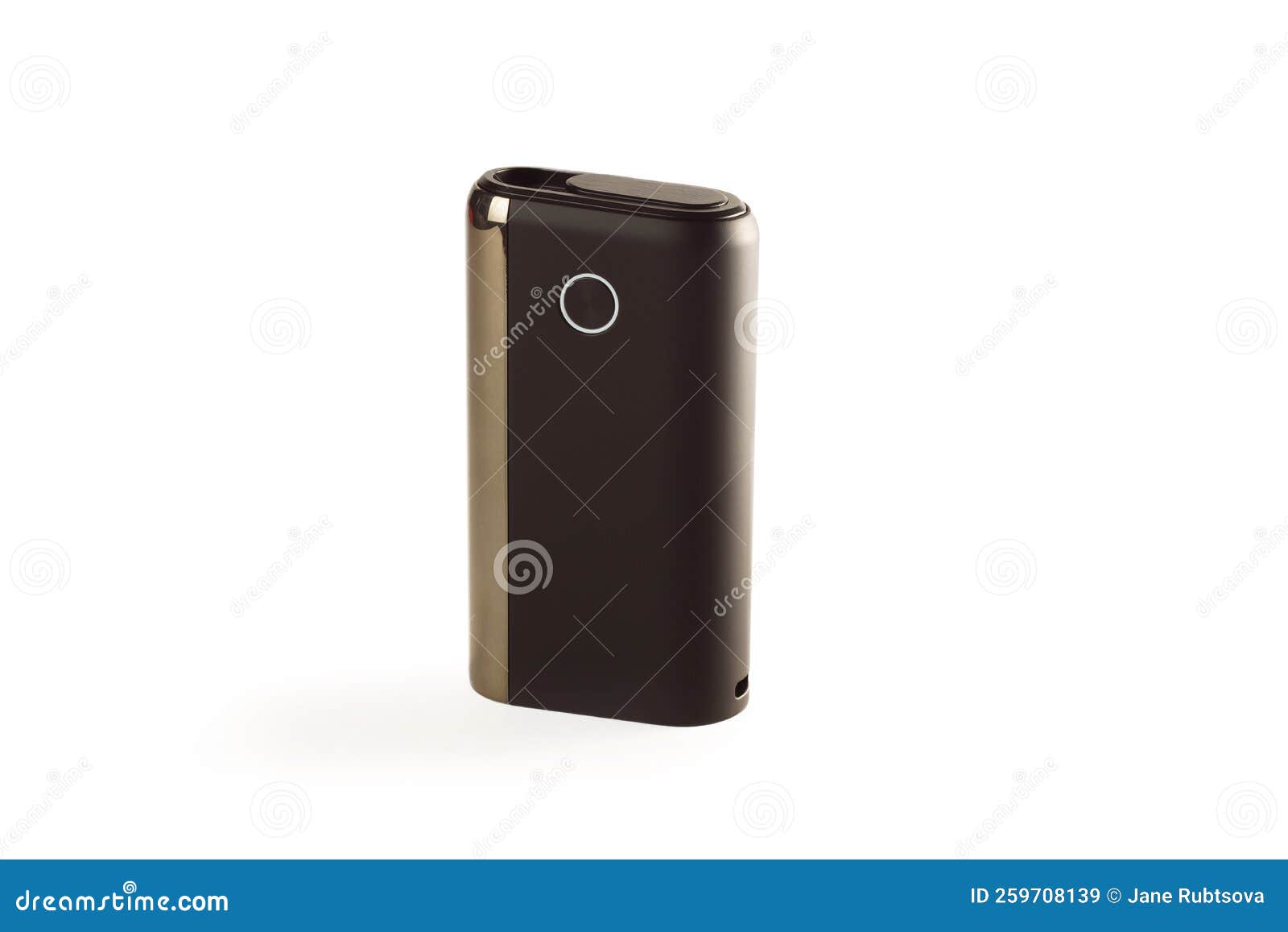 Black New GLO Heating Smoking Device Isolated on White Background