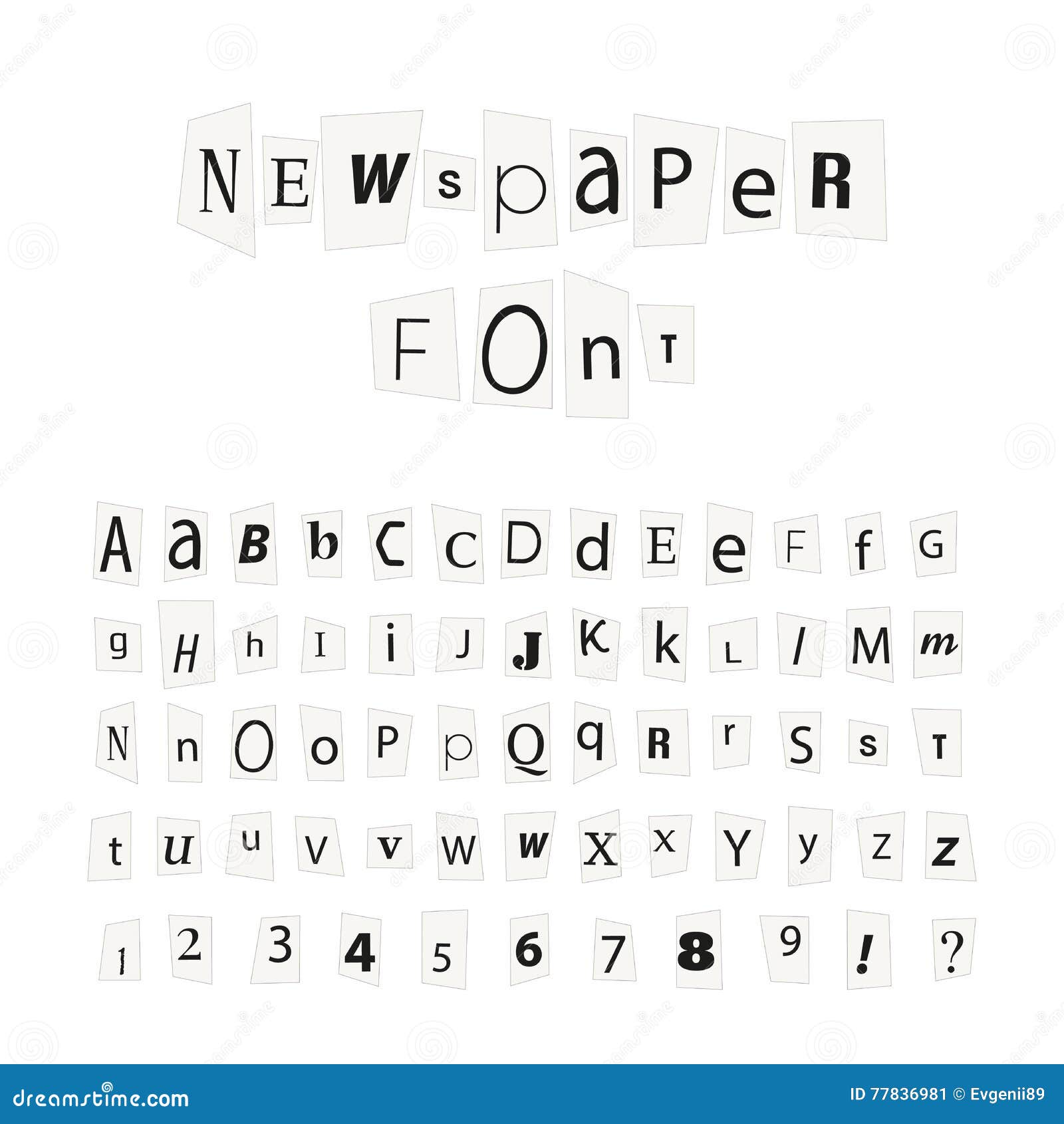 Newspaper Cutout Letters Font Stock Illustrations 179 Newspaper Cutout Letters Font Stock Illustrations Vectors Clipart Dreamstime
