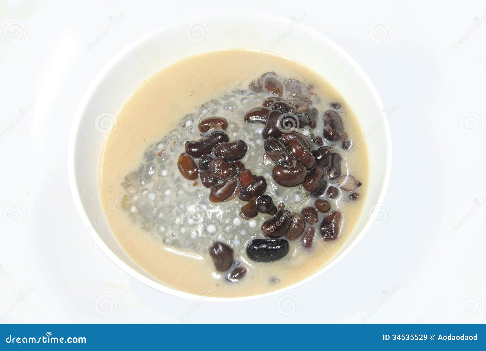 Black Nut and Sticky Rice in Coconut Milk Stock Image Image of