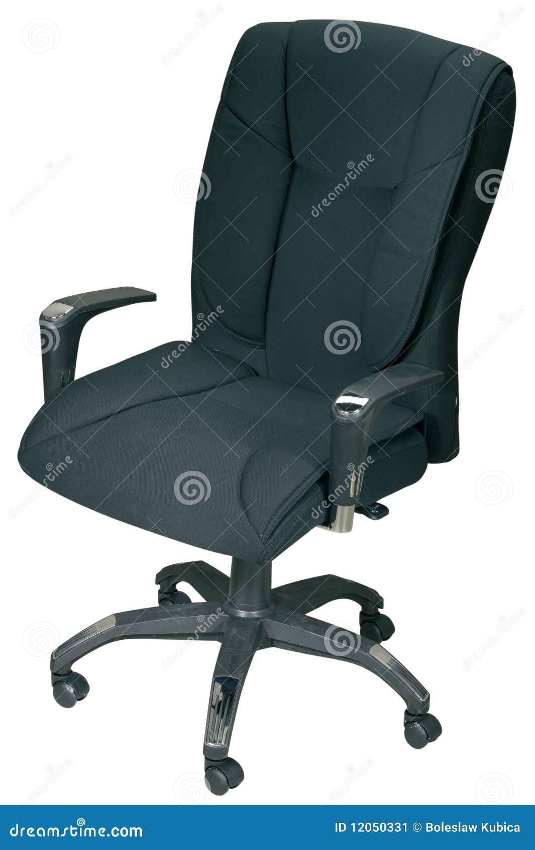 Black office armchair stock image. Image of rolled, ergonomic 12050331