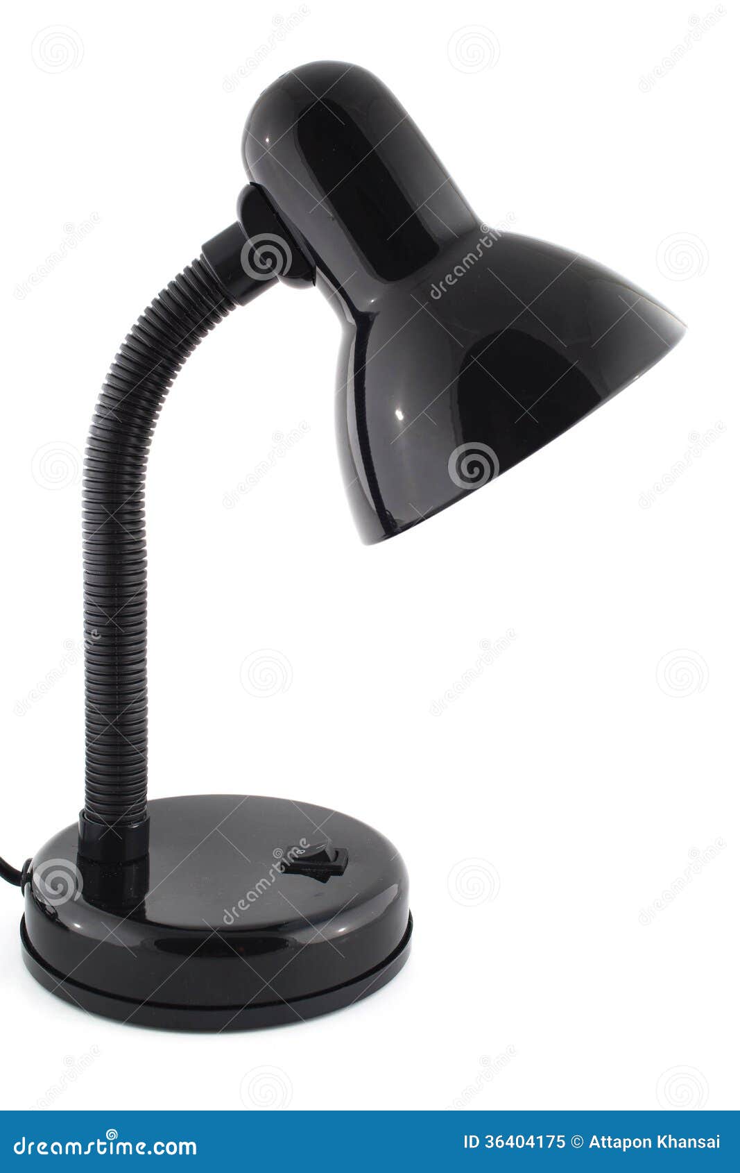 Black Office Table Lamp Isolated Over White Stock Image Image of concept, interior 36404175