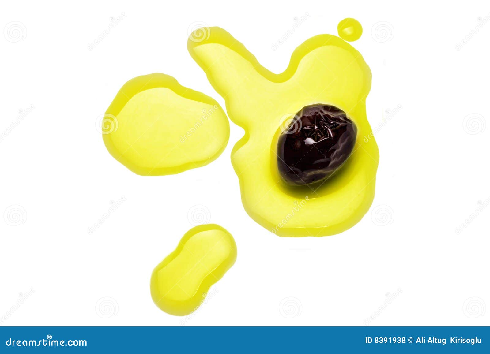 Black Olive on Splashed Oil Drops Stock Photo Image of lifestyle