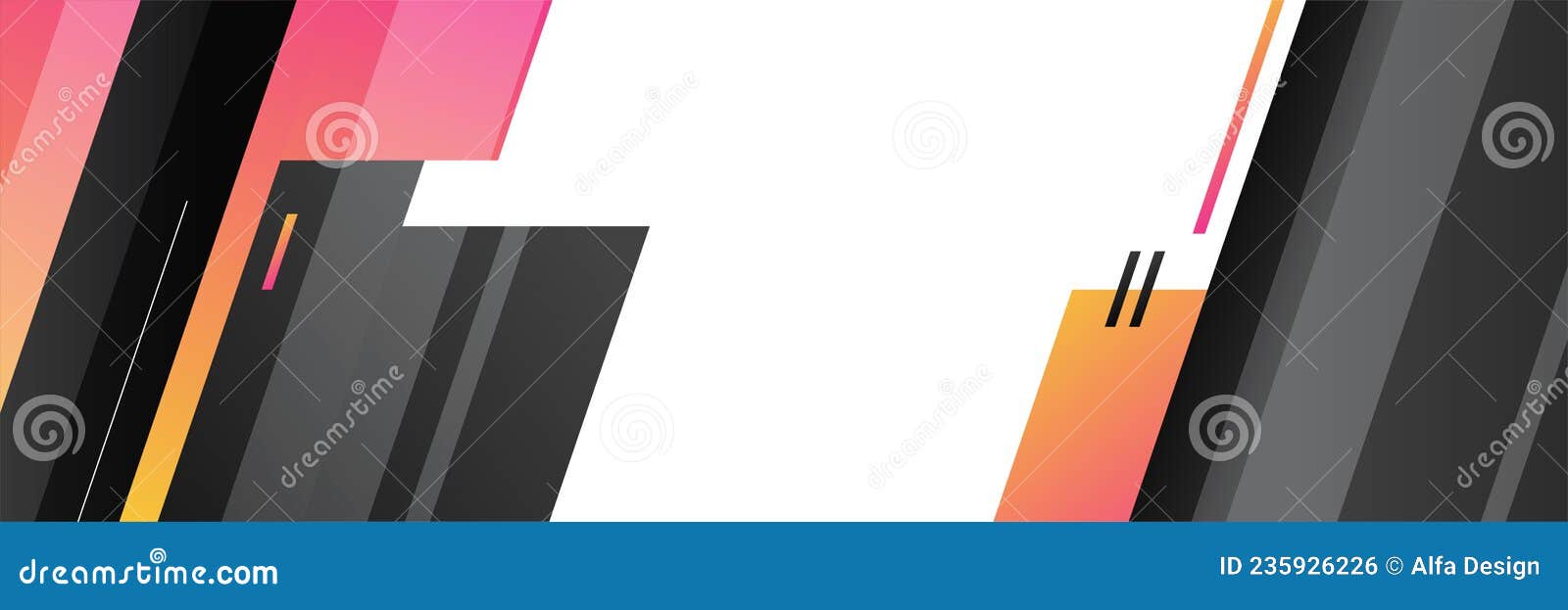 Black and Orange Banner Background. Vector Abstract Graphic Design