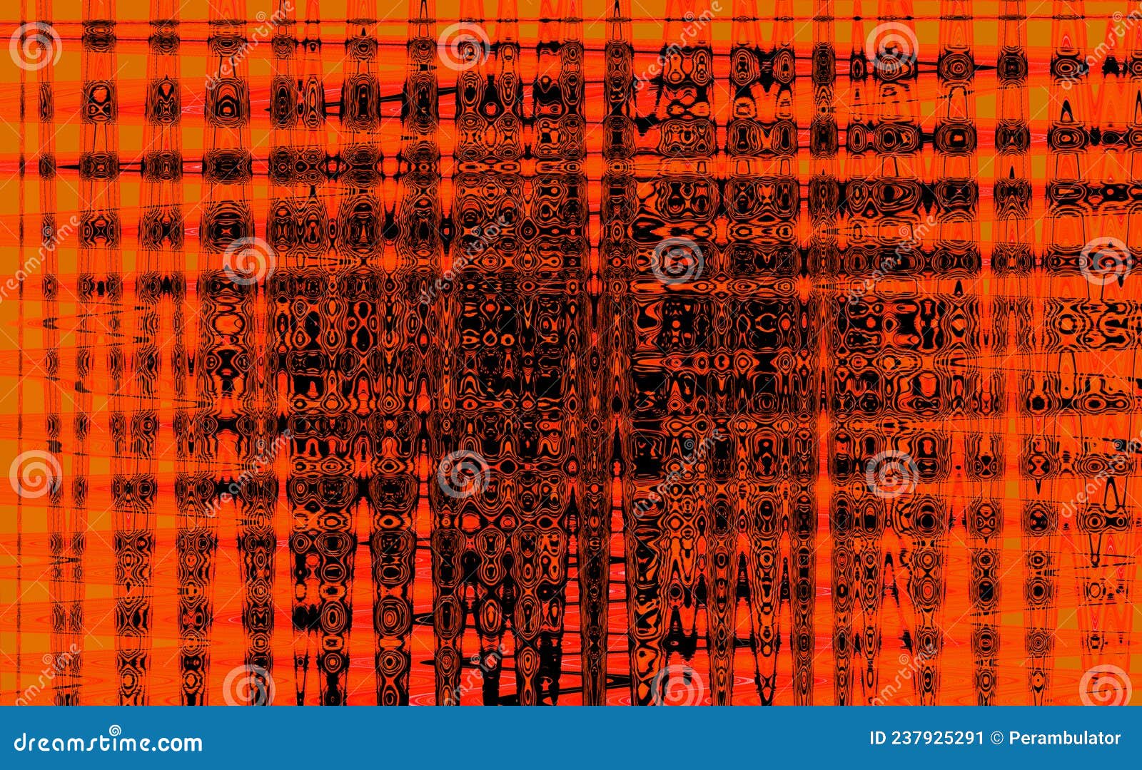 BLACK AND ORANGE DETAILED GRID PATTERN Stock Image