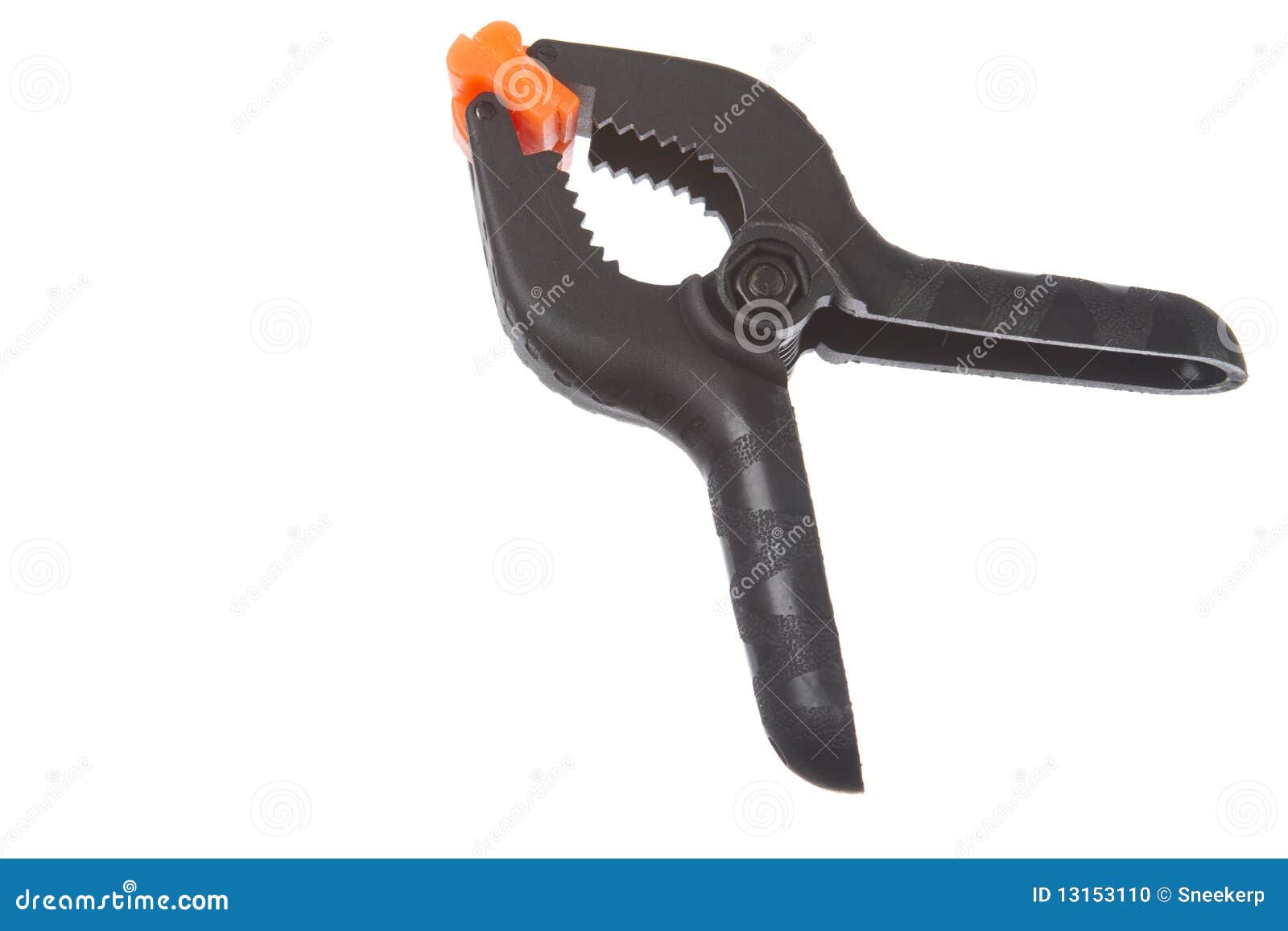 Black and Orange Spring Clamp Isolated on White Stock Photo Image of