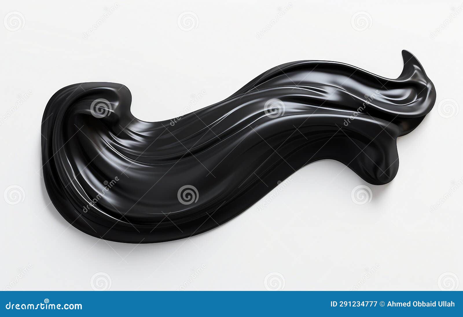 Black Paint in 3D Animation. Generative by Ai Stock Illustration