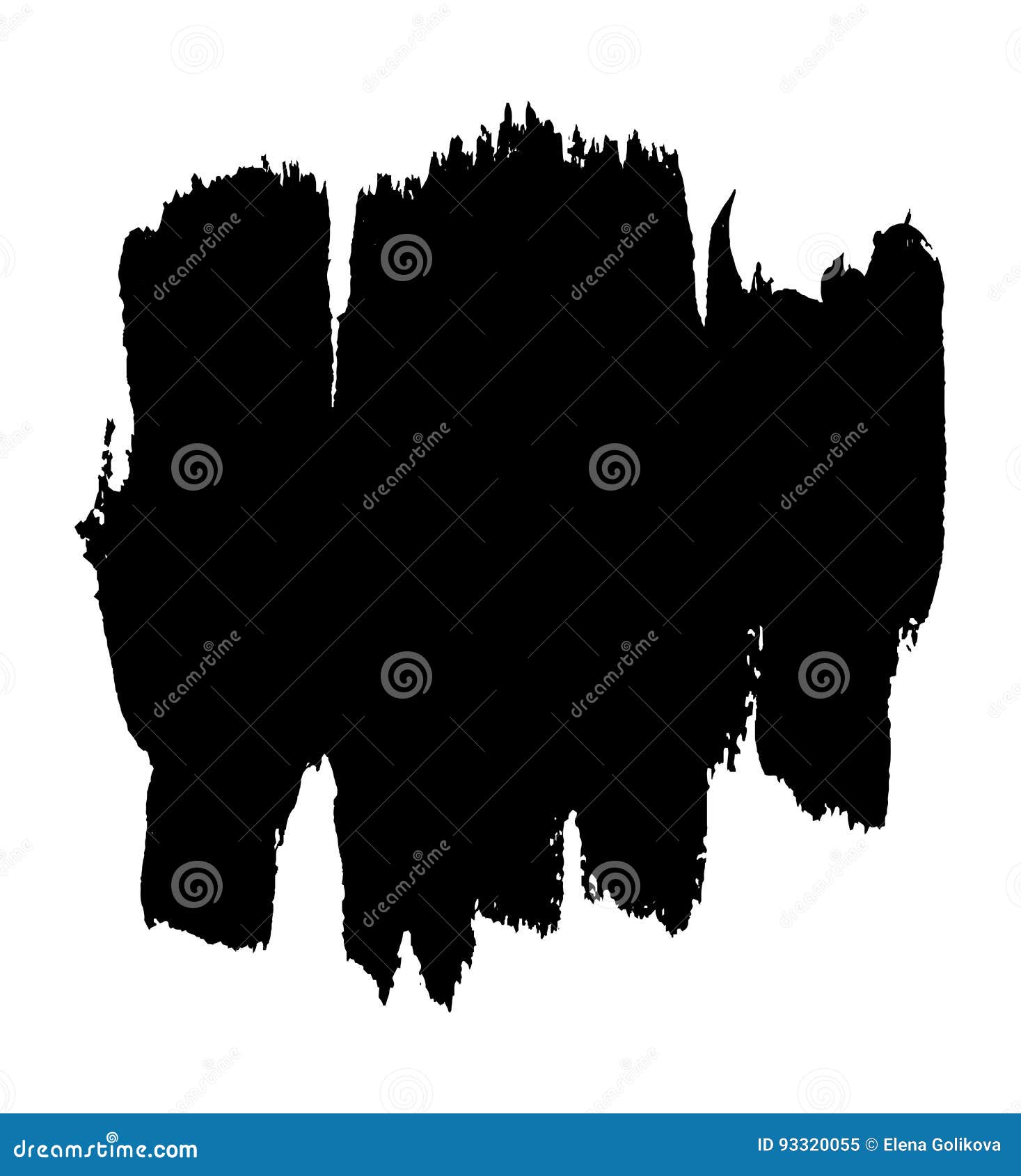 Black Painted Vector Banner Stock Vector - Illustration of splash