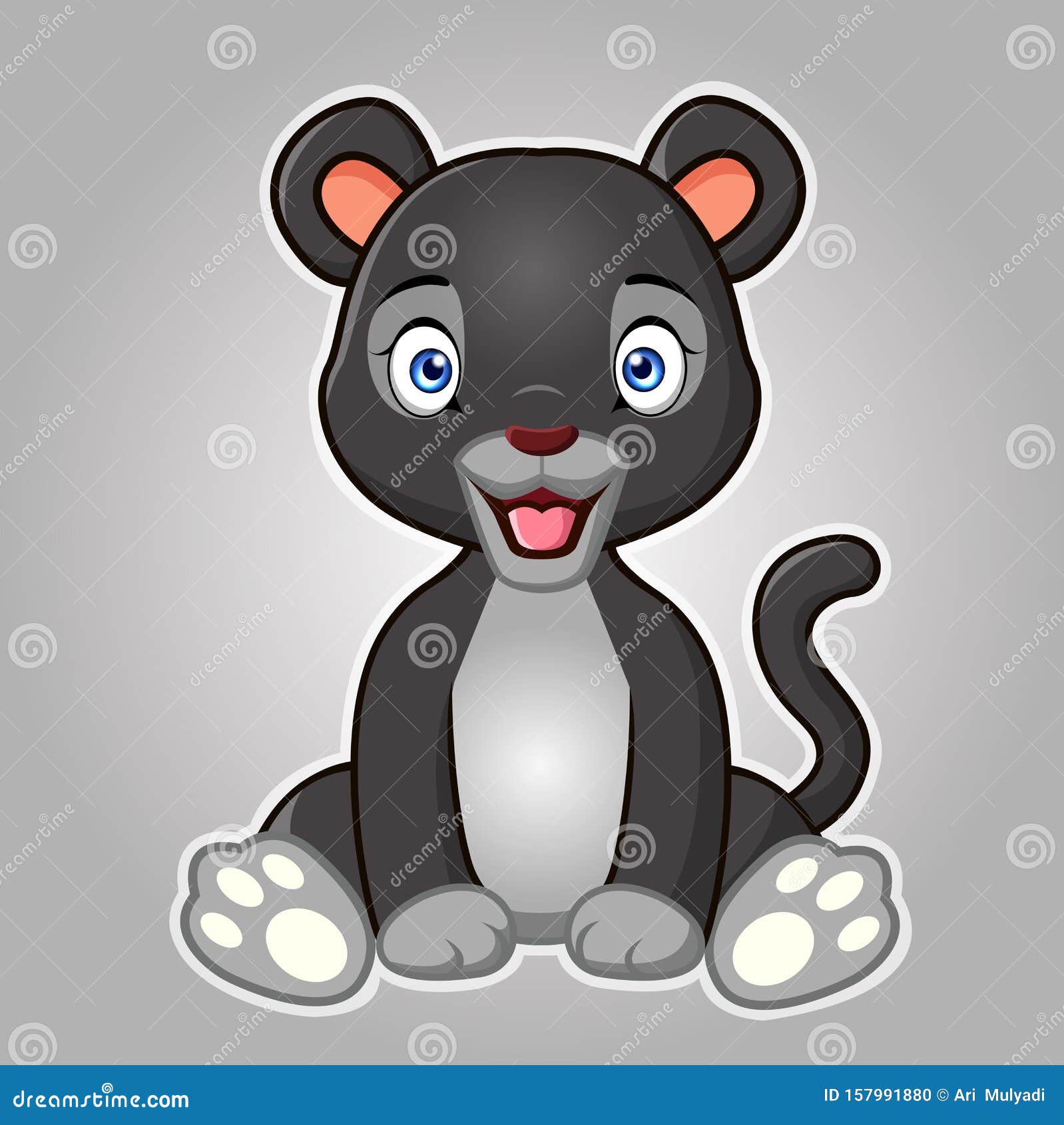 A Black Panther Cute Animal Cartoon Character. Stock Illustration - Illustration of africa, cute: 157991880 A Black Panther Cute Animal Cartoon Character. Stock Illustration - Illustration of africa, cute: 157991880