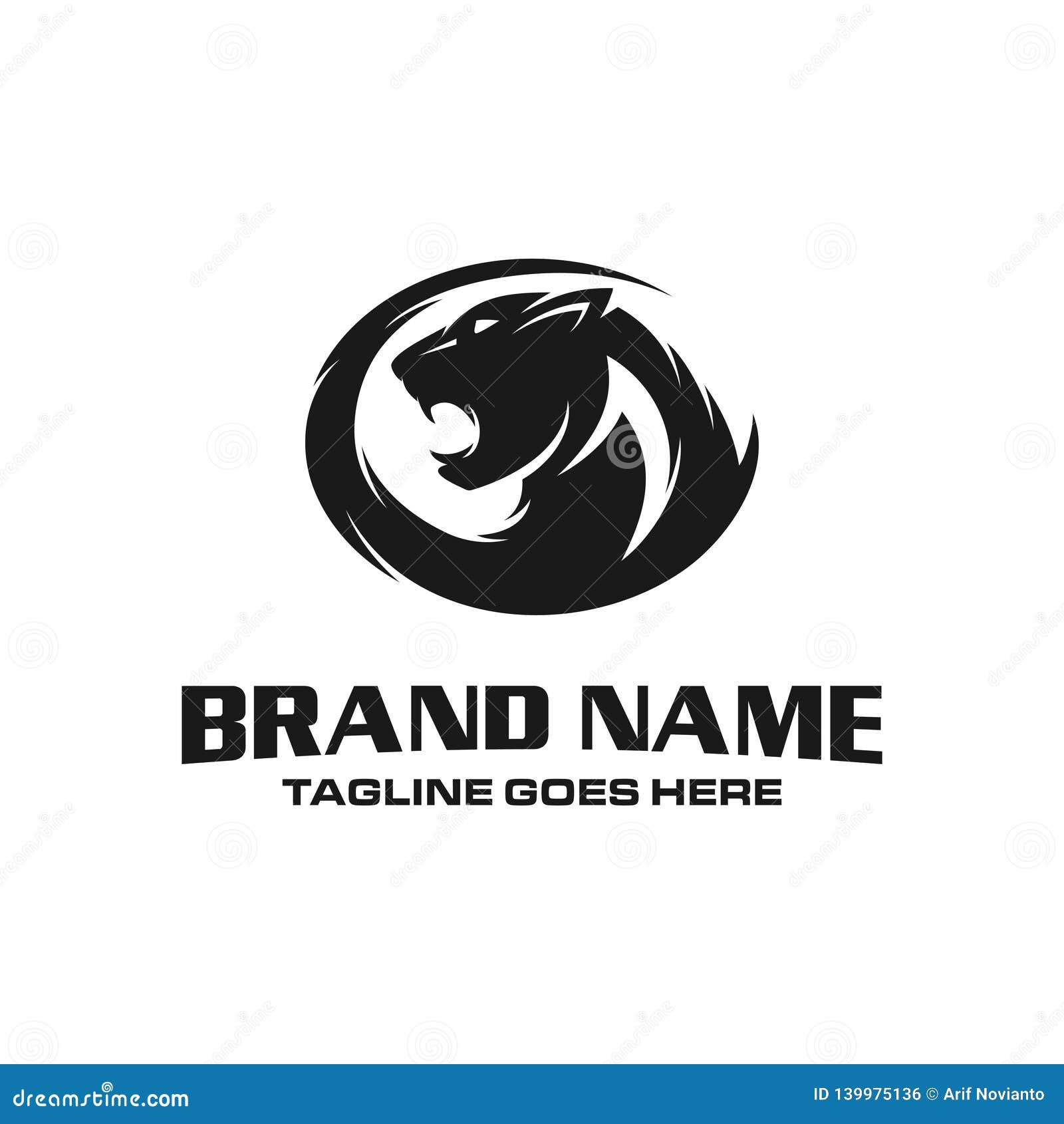 Black Panther Head Logo Design Stock Photo - Image of design, eater ...