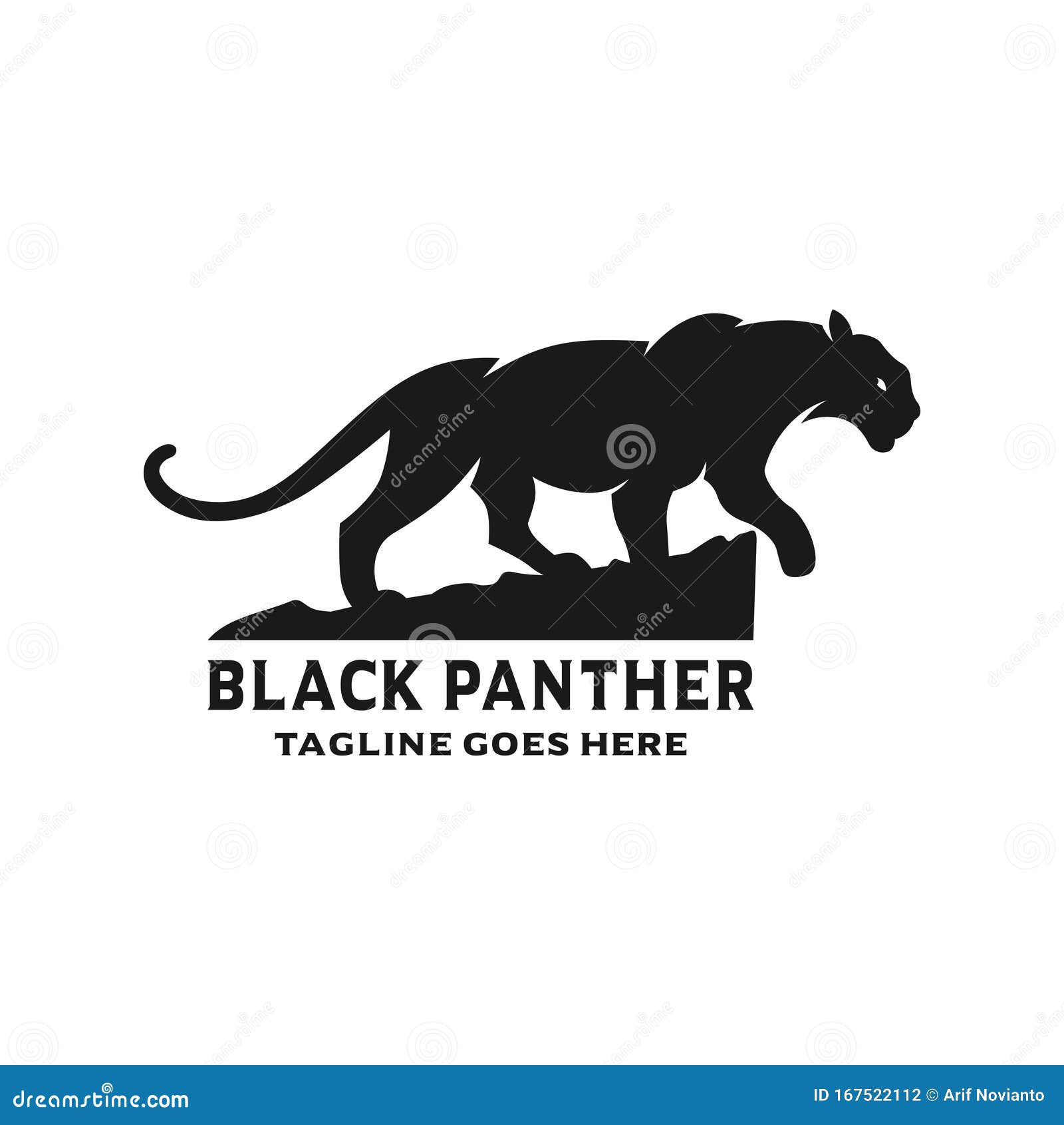 Black panther logo design stock vector. Illustration of hunter - 167522112