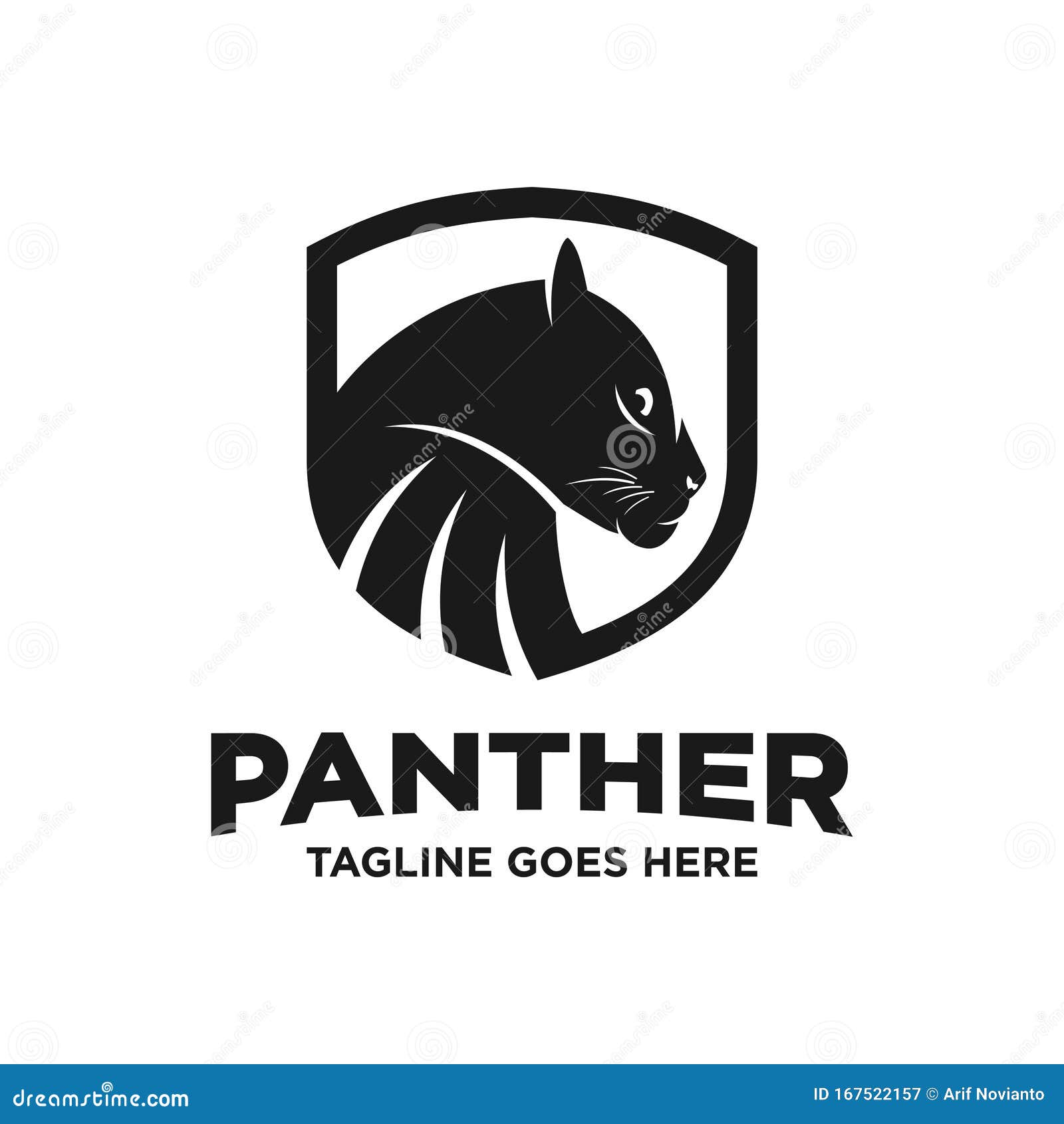 Black Panther Logo Design Template Stock Vector - Illustration of predator,  logo: 167522157