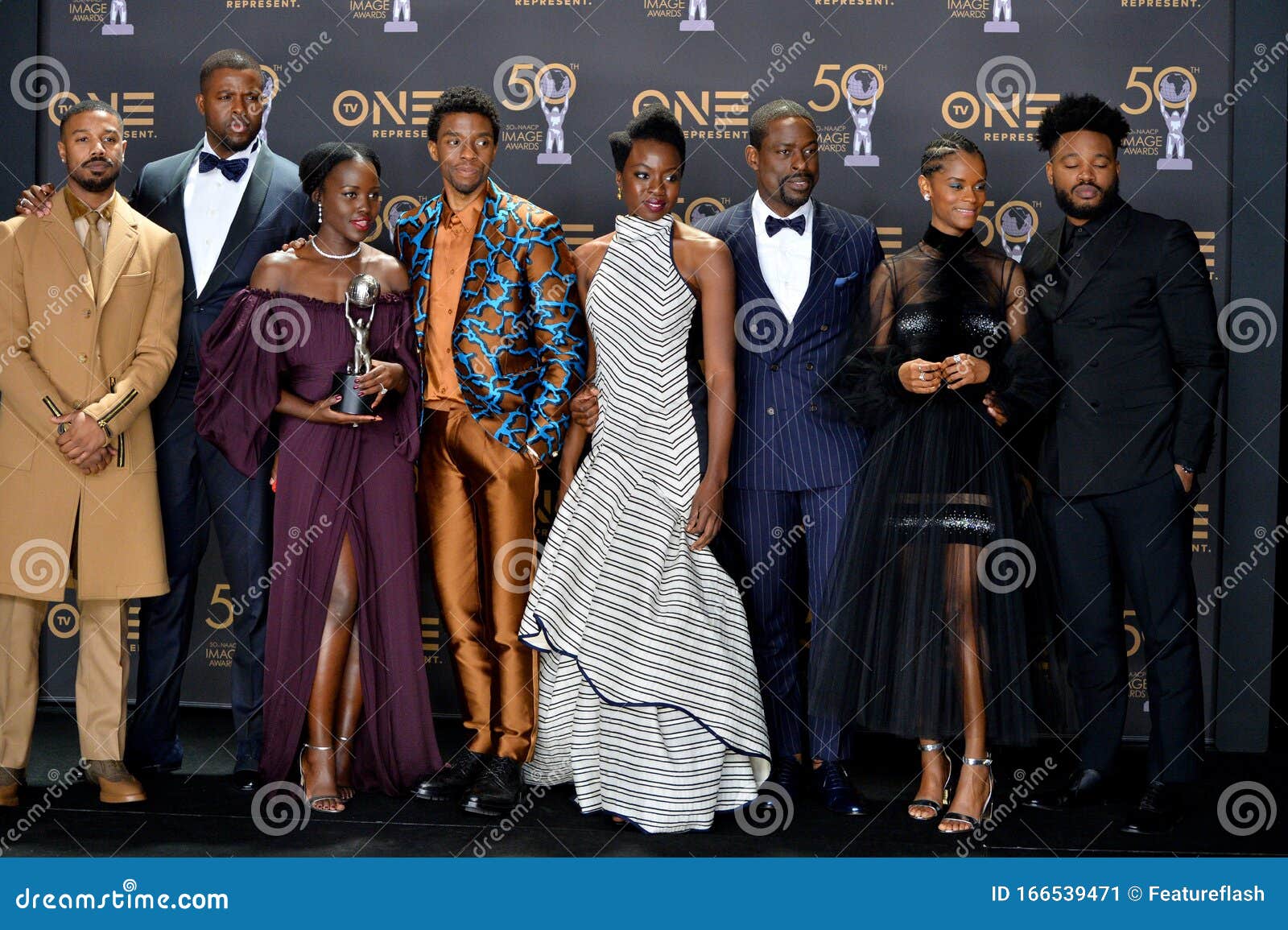 Black Panther, B. Jordan, Winston Duke, Lupita Nyong O, Chadwick Boseman, Danai Gurira, K. Brown, Letitia Wright Editorial Photo - Image of celebrities, 166539471