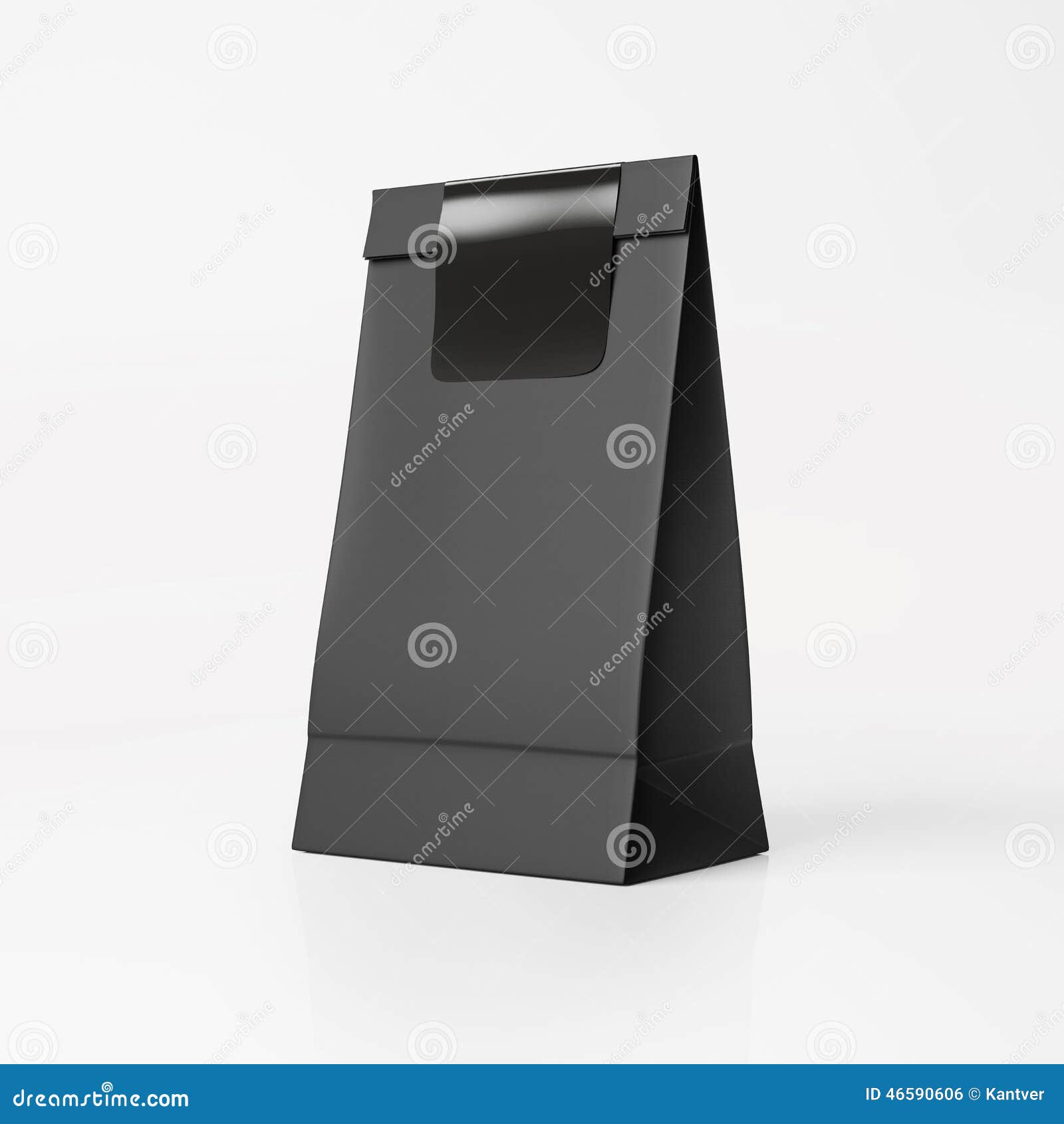 Download Black Paper Bag With Black Sticker Stock Photo - Image of ...