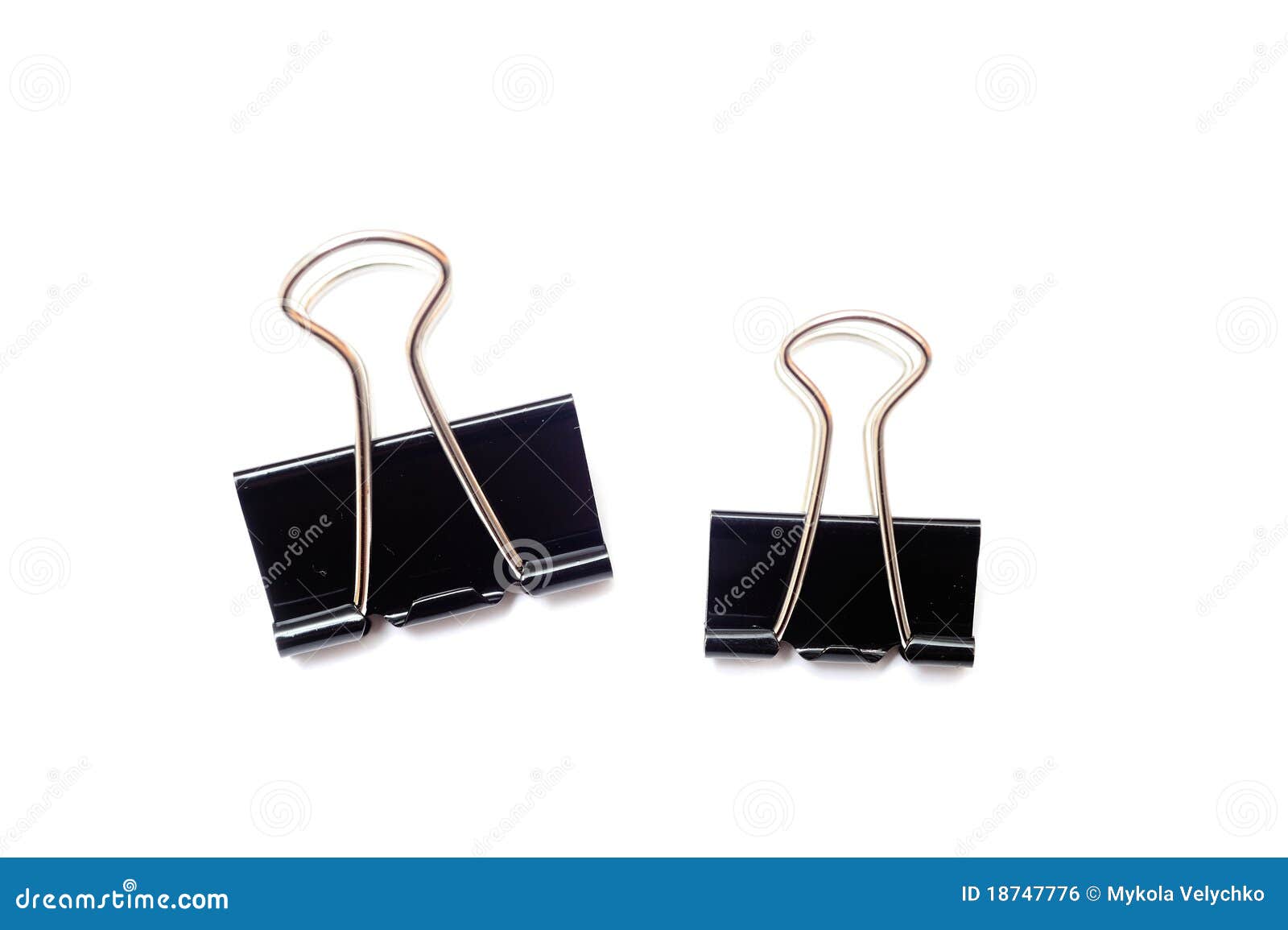 Black paper clips stock photo. Image of supply, macro 18747776