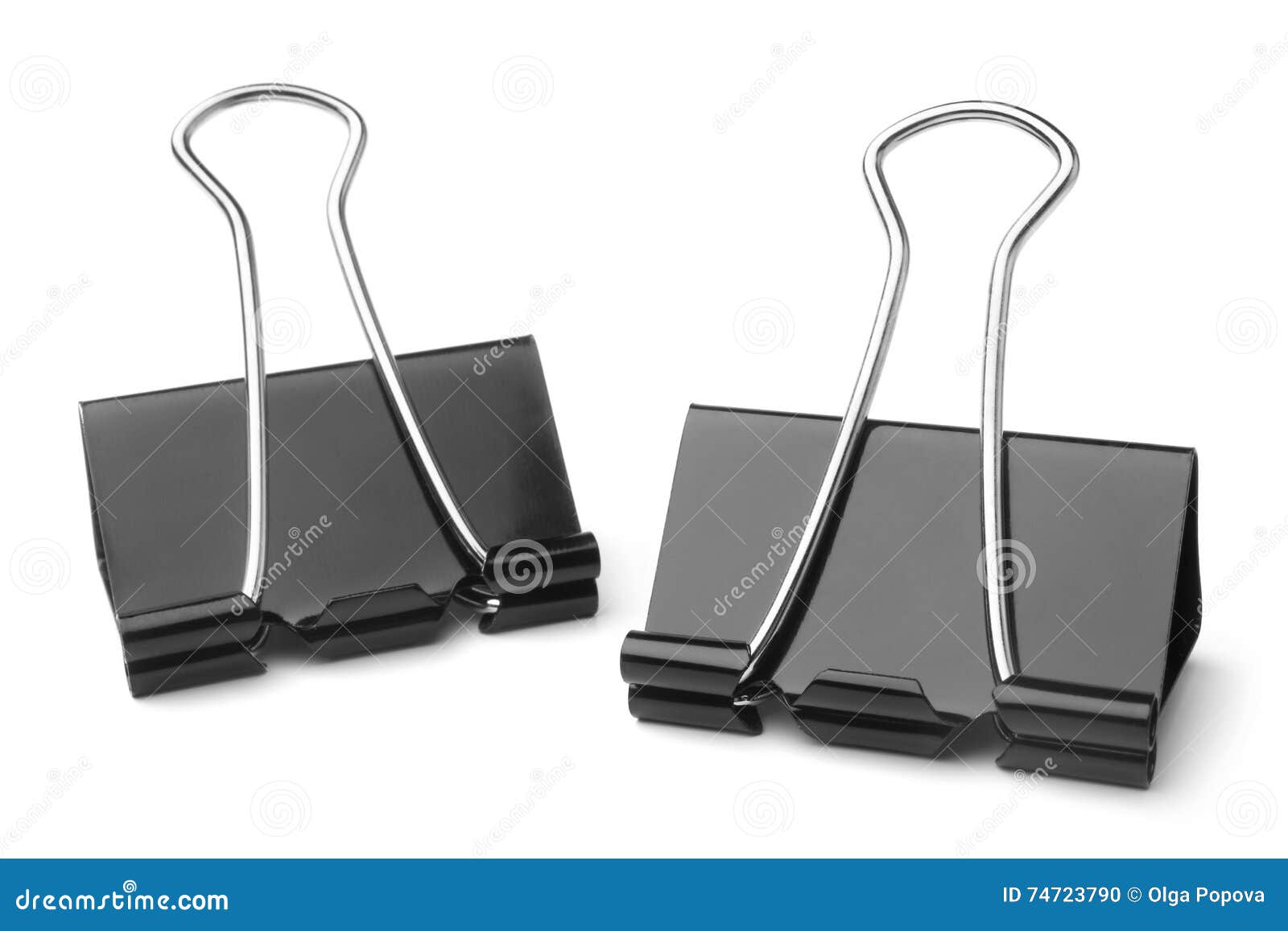 Black paper clips stock photo. Image of metallic, black 74723790