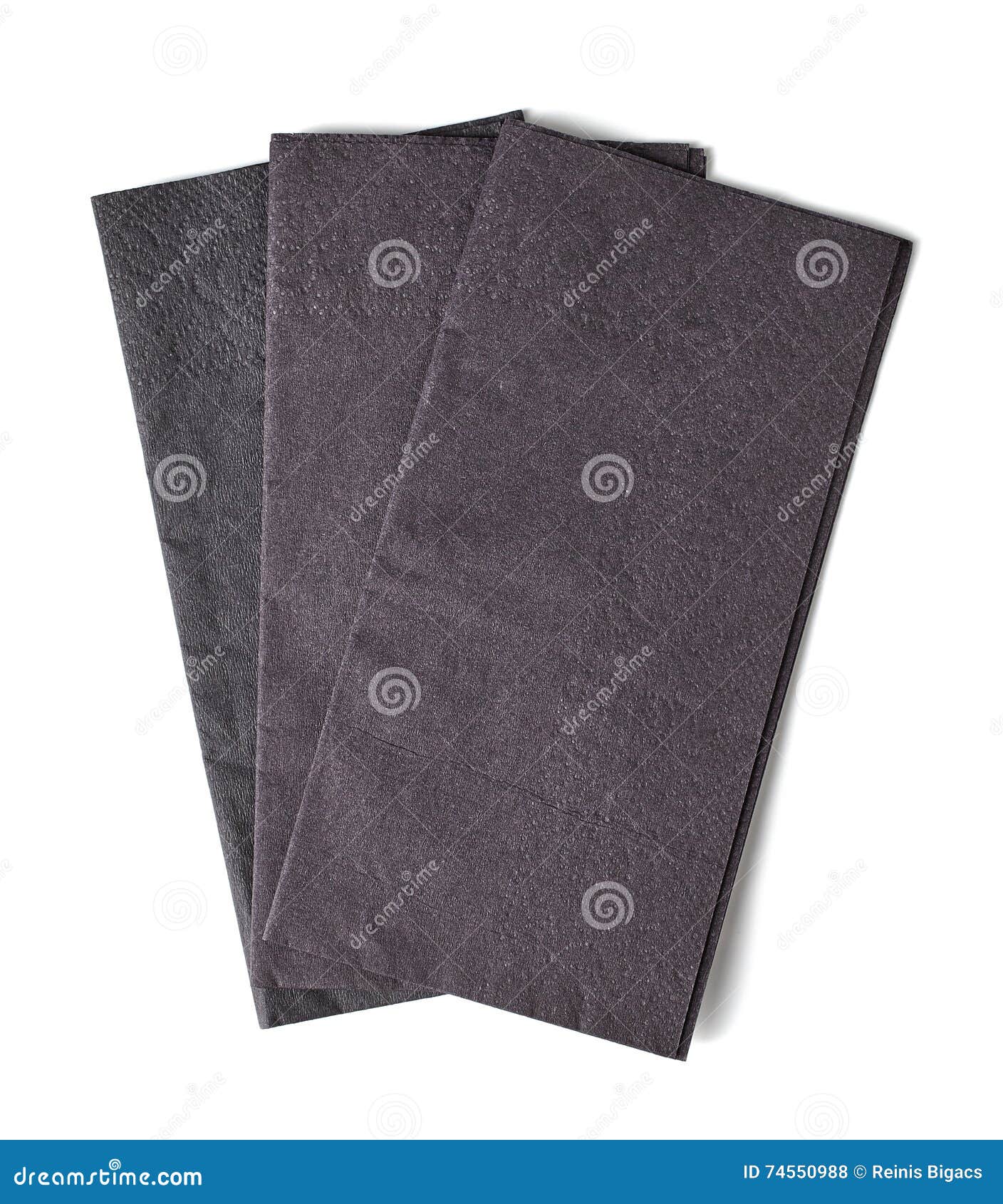 Black paper napkins stock photo. Image of serviette, domestic 74550988