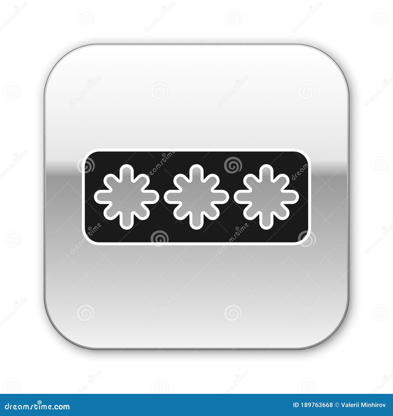 Black Password Protection And Safety Access Icon Isolated On White